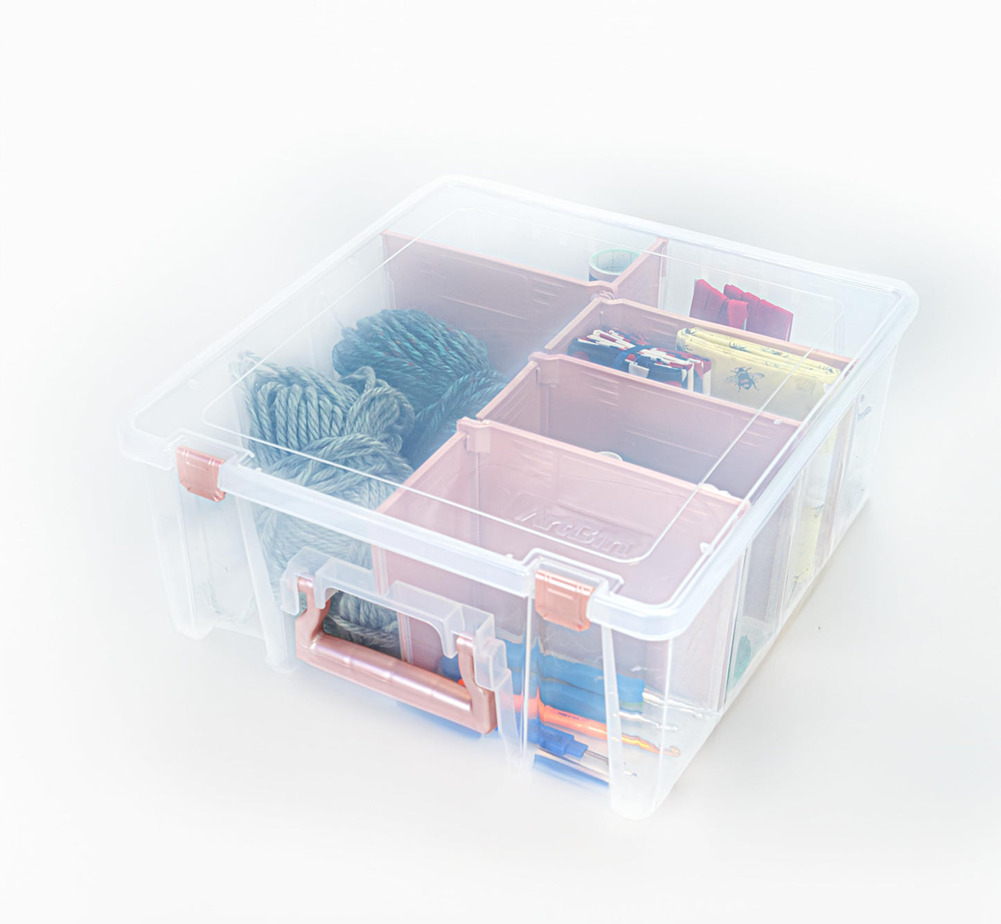 ArtBin 6990RK Super Satchel Double Deep, Portable Art & Craft Organizer with Handle, [1] Plastic