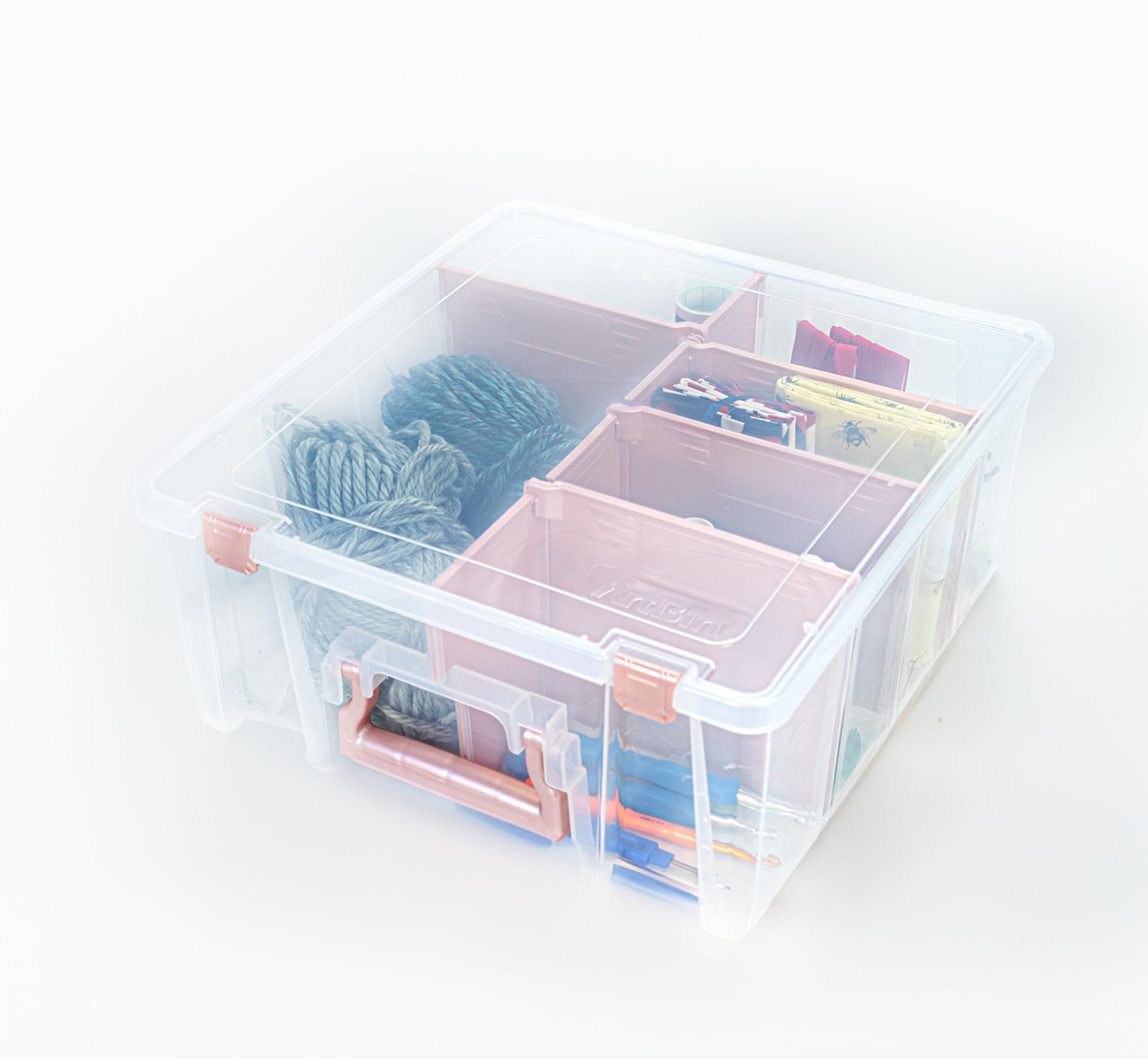 ArtBin 6990RK Super Satchel Double Deep, Portable Art & Craft Organizer with Handle, [1] Plastic