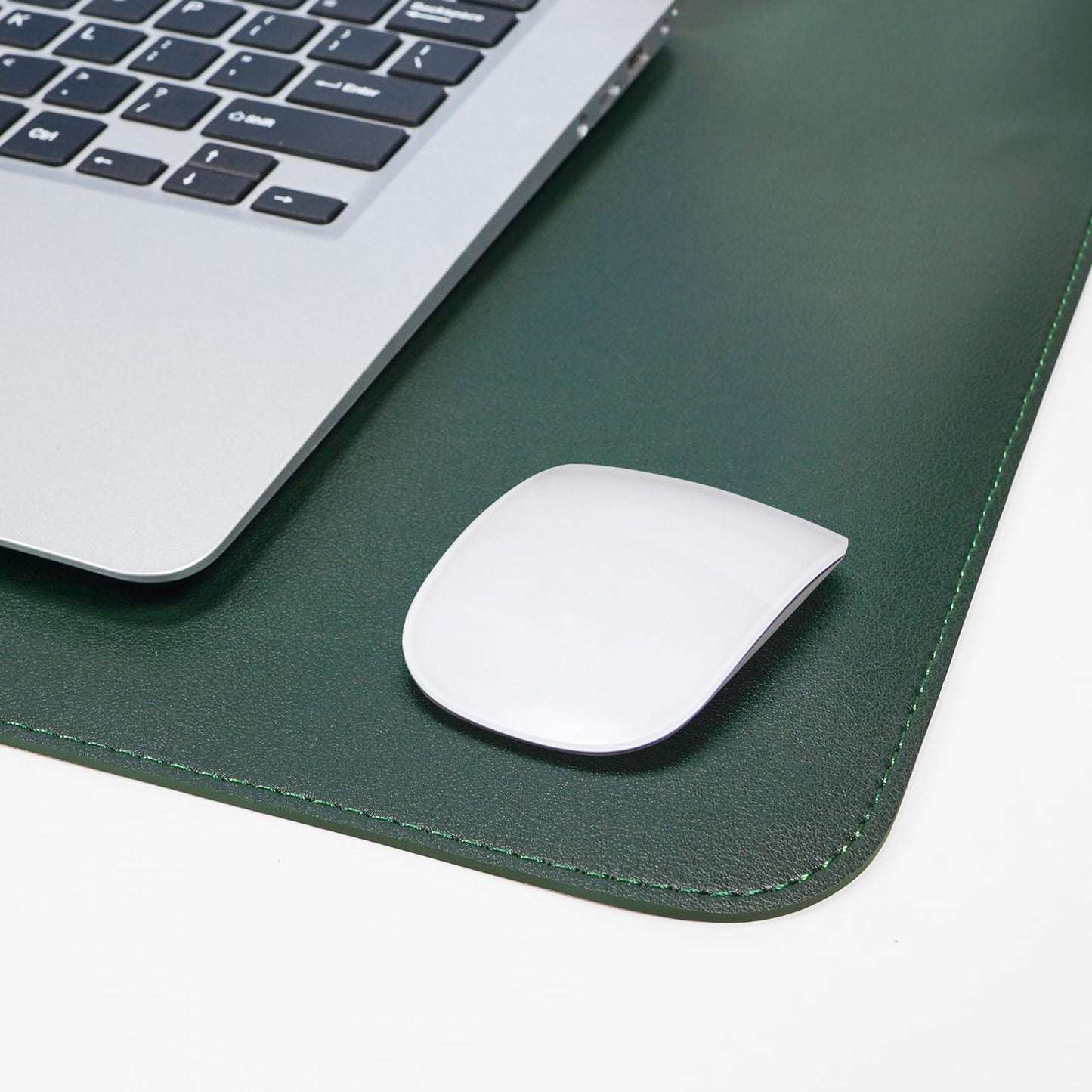 AFIING Leather Desk Pad Protector, Large Desk Mat with Natural Cork & PU Leather, Mouse Pad