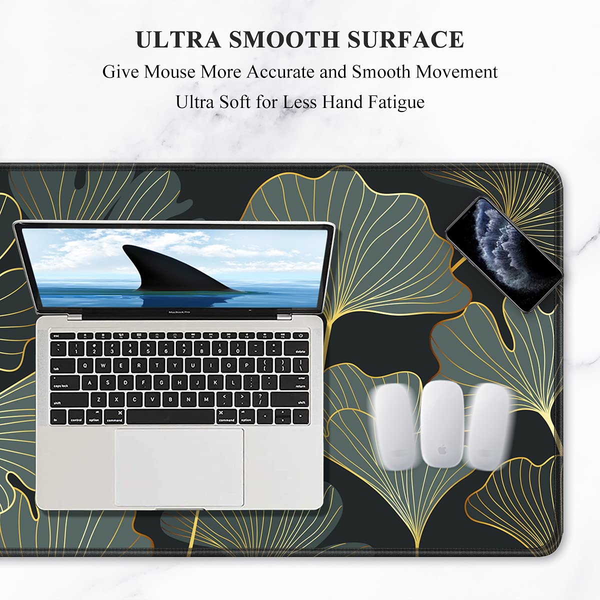 Auhoahsil Extended Mouse Pad, XXL Gaming Mouse Pads, Large Big Mousepad Laptop Computer Keyboard