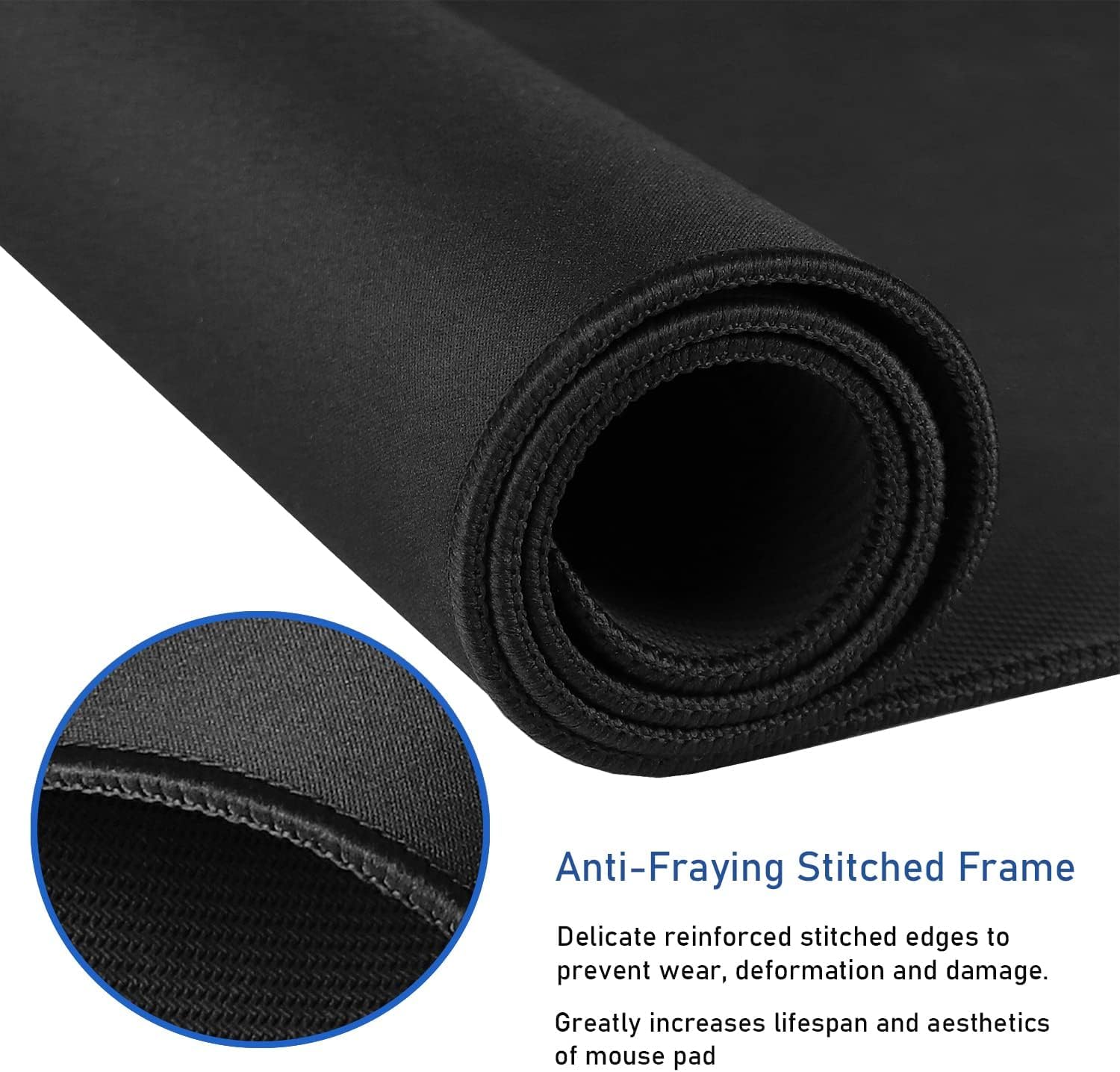 Large Mouse Pad, 31.5X11.8In Durable Non-Slip Natural Rubber Base Mousepad