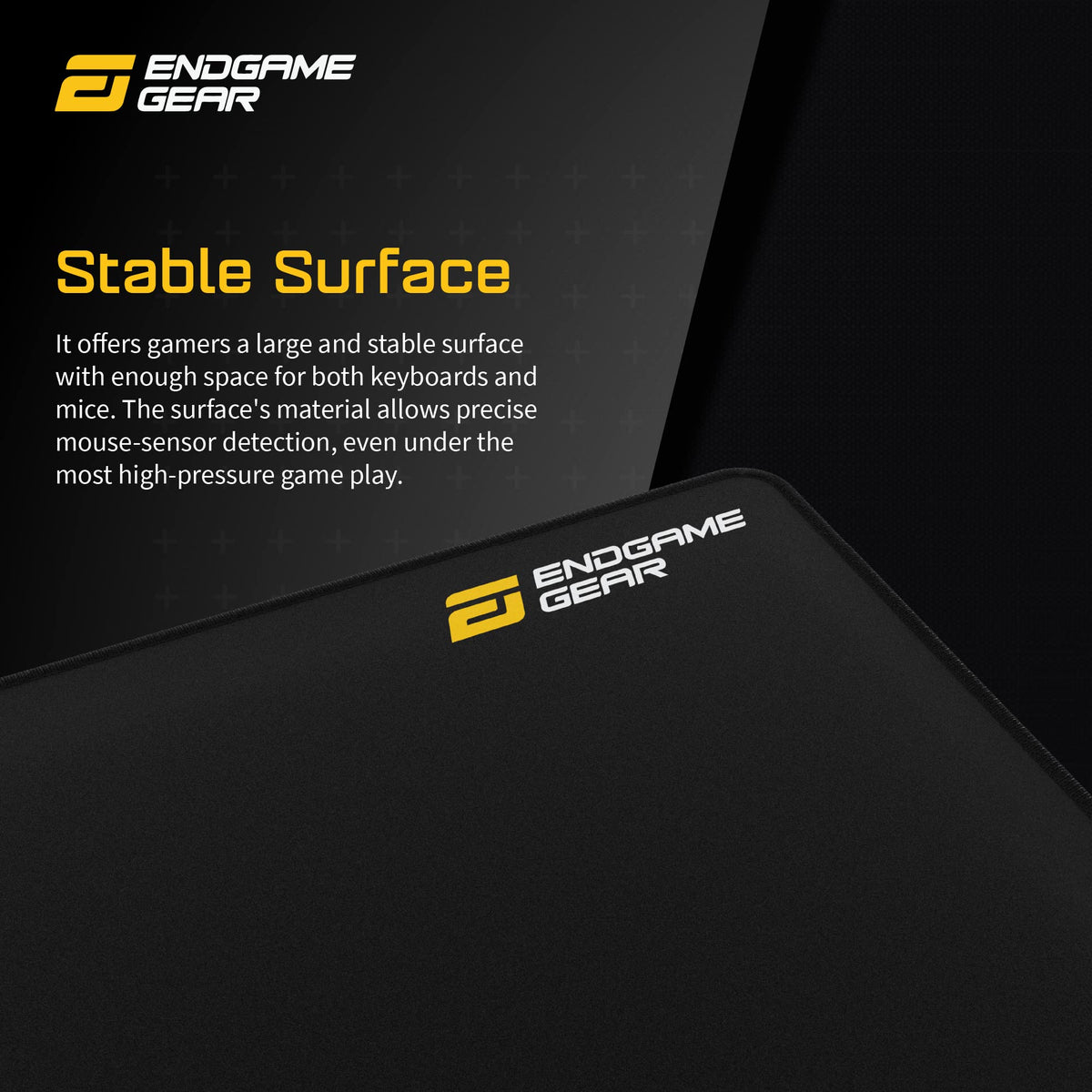 ENDGAME GEAR MPJ 1200 Desk-Mat Gaming Mouse Pad, Nonslip Desk Pad, Size 47.2" x 23.6", Black