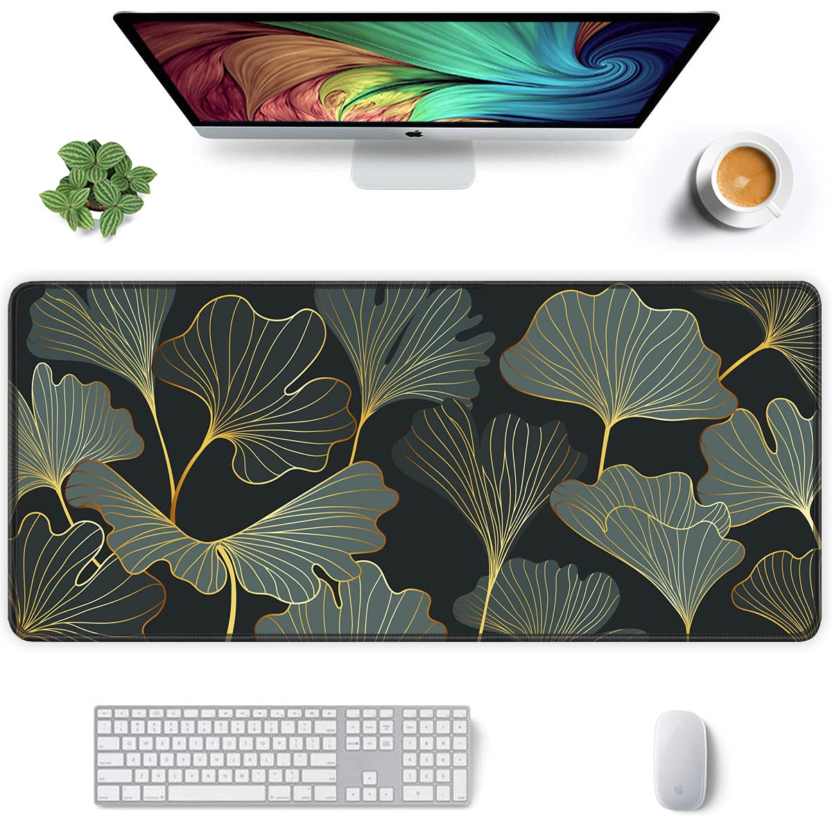 Auhoahsil Extended Mouse Pad, XXL Gaming Mouse Pads, Large Big Mousepad Laptop Computer Keyboard