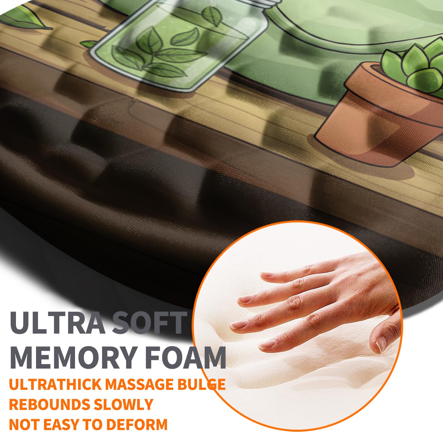 Armanza Ergonomic Joint Wrist Support Mouse Pad with Memory Foam Cushion Massage Bump, Carpal