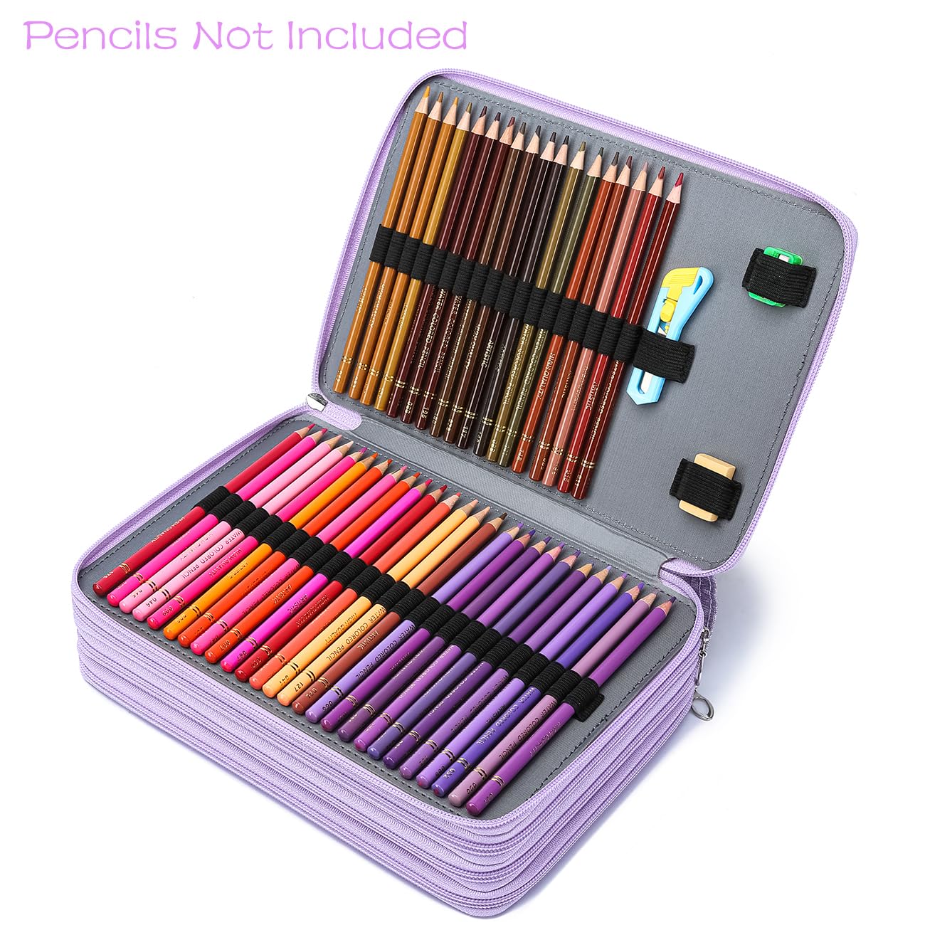 YOUNGCOL 200 Slots Colored Pencil Case Holder Large Capacity Color pencil organizer Storage