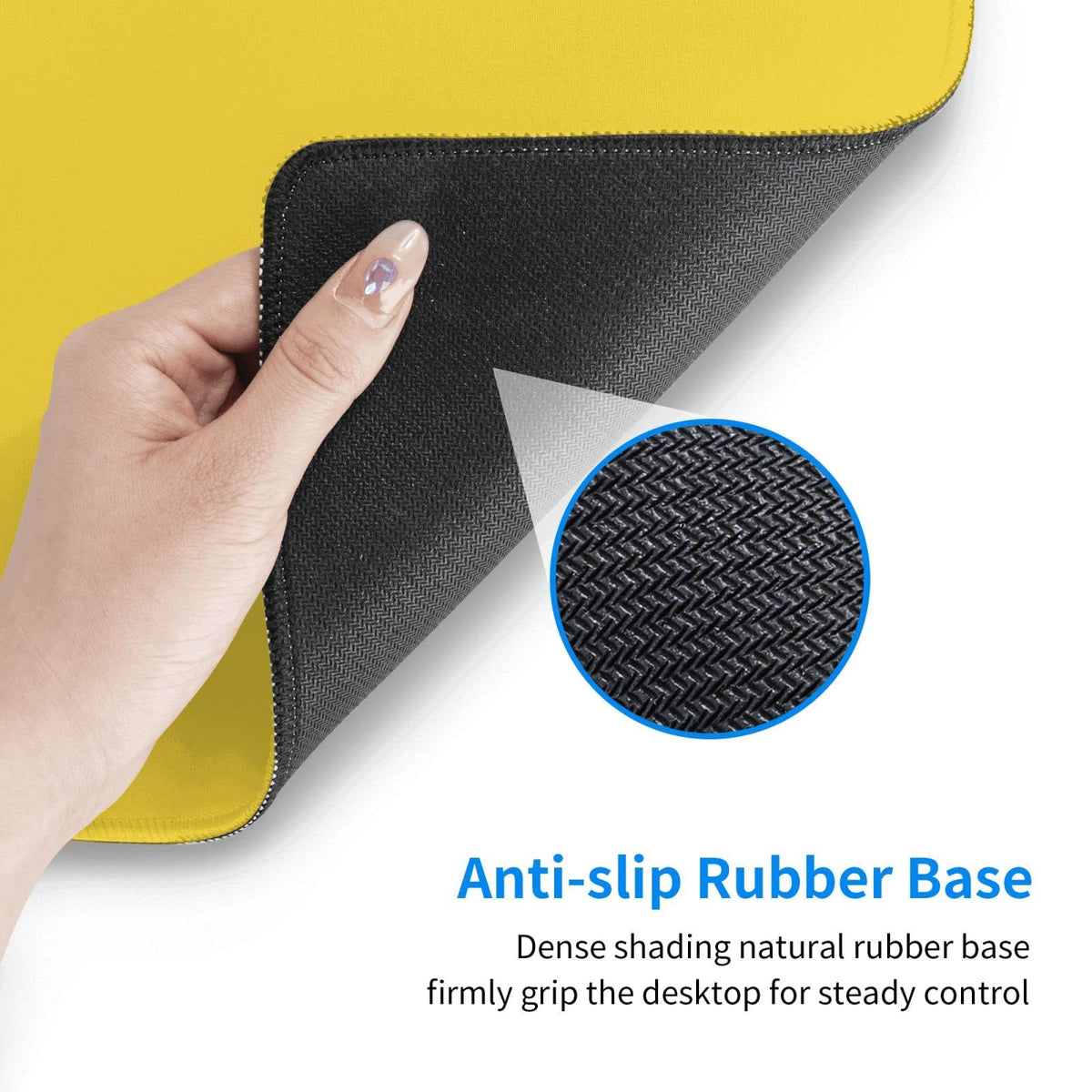 Yellow Mouse Pad Extended Large Gaming Mousepad XL Big Long Oversized Desk Mat Stitched Edges 31.5