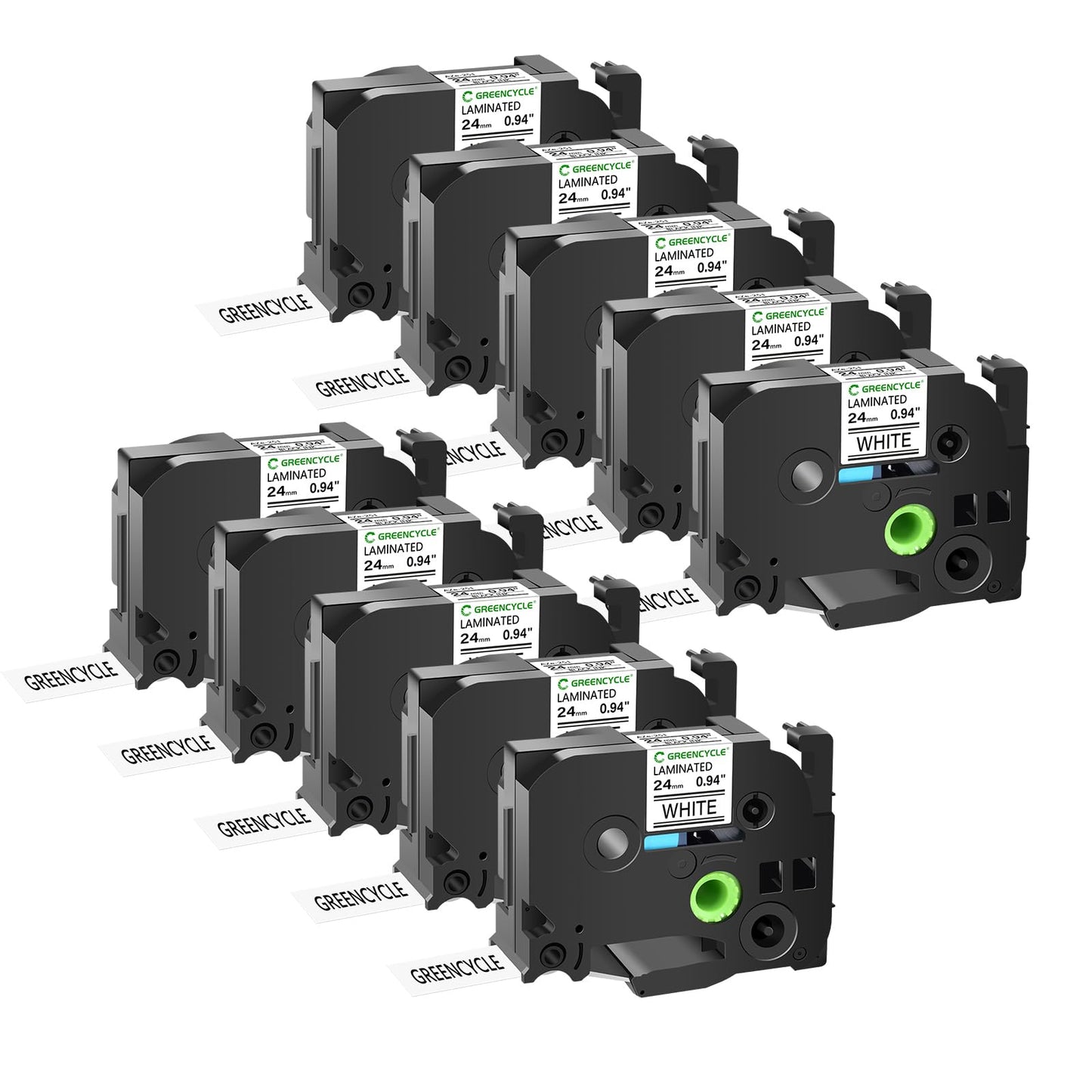 GREENCYCLE TZe-251 24mm Label Tape Compatible for Brother P-Touch TZe251 Label Maker Tape 24mm 0.94