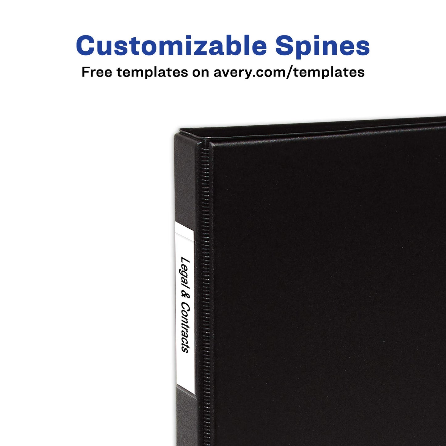 Avery® Legal-Size 3 Ring Binders, 1" Round Rings, 2 Black Binders