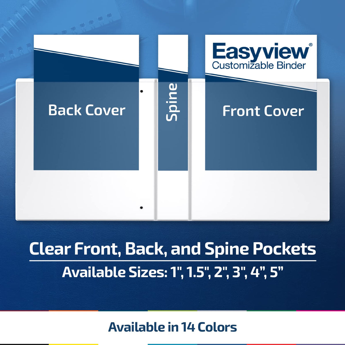 Easyview 3-Ring Binder, Clear-View Cover, 1.5" Round Rings, Purple, 6 Pack