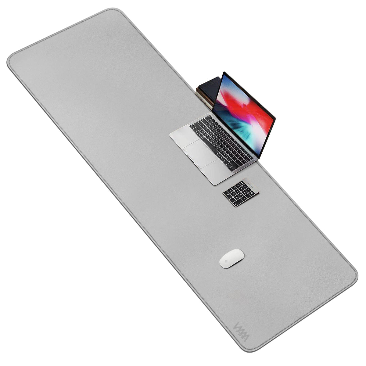 Desk Mat on top of Desks, Vyaaa 63" x 23.6" PU Leather Desk Mat, Large Desk Blotter Pad for Office