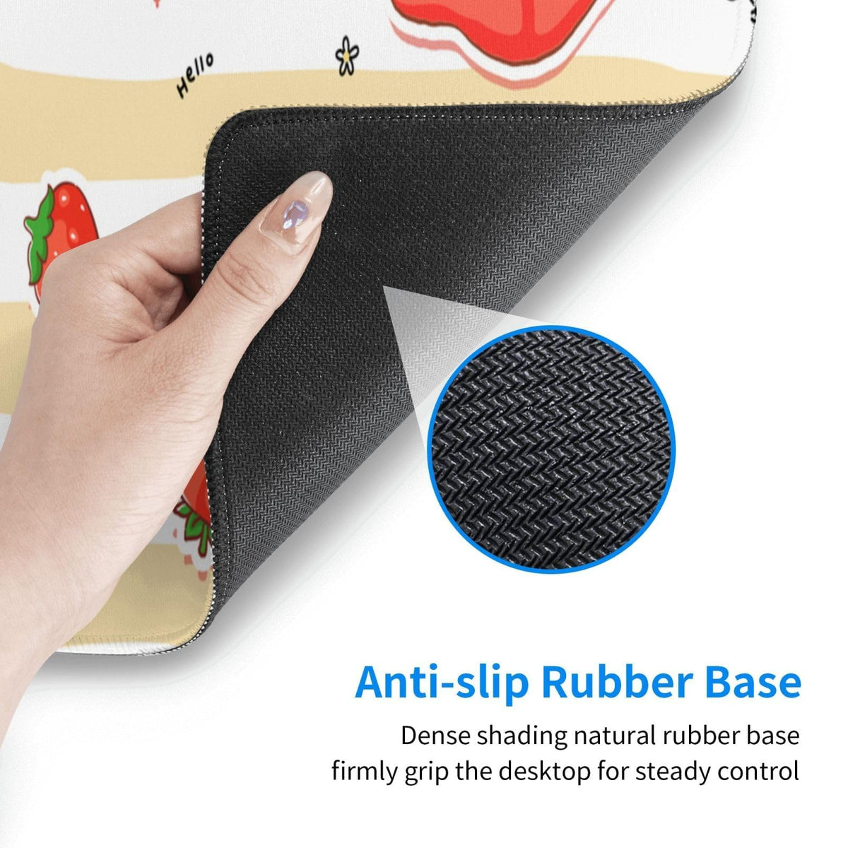 Cute Hamster Mouse Pad XL Large Mousepad Non Slip Rubber Base Desk Mat for Laptop Computer Gaming