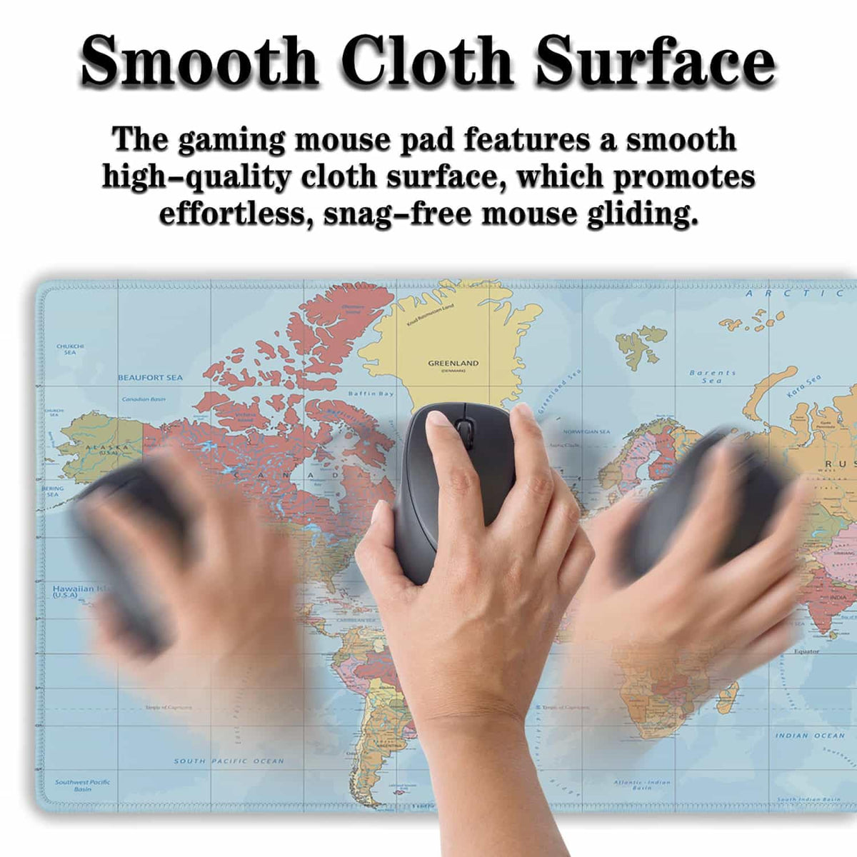 Samgula Desktop Mat World Map Full Desk Mouse Pad, Office Gaming Mousepad Large Mousepad, Computer
