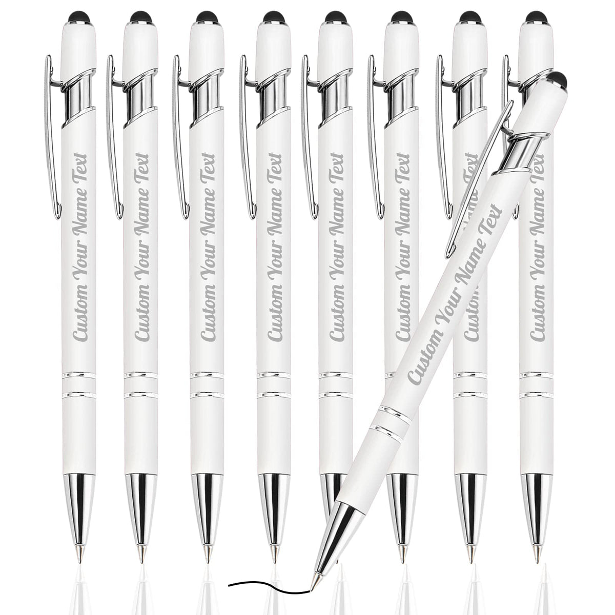 Westpearl Personalized Pen12pcs Bulk,Custom Ballpoint Pens with Engraved Business Name Message