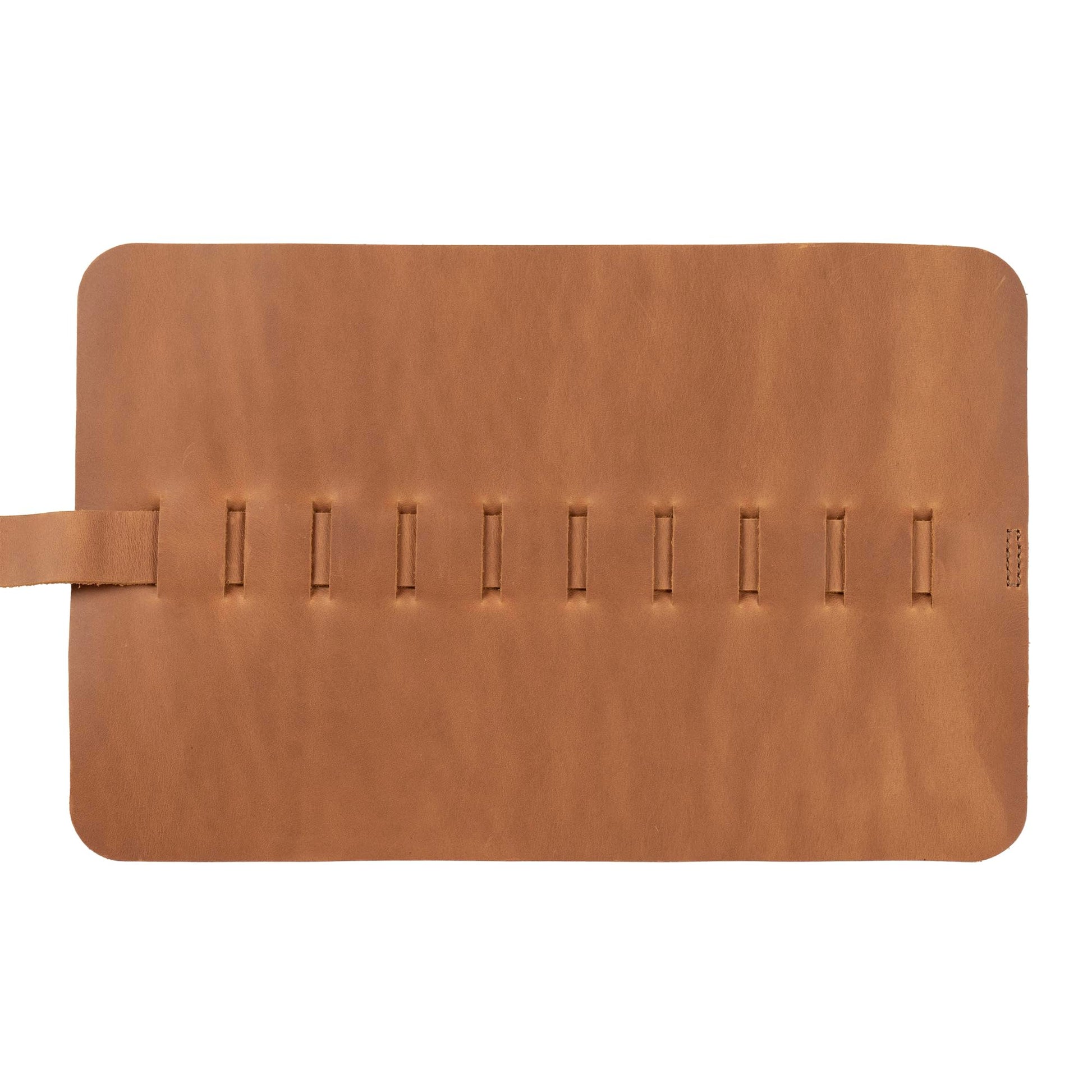 Londo Genuine Leather Retro Pen and Pencil Case - Metal Snap Fastener, Pencil Pouch Stationery Bag
