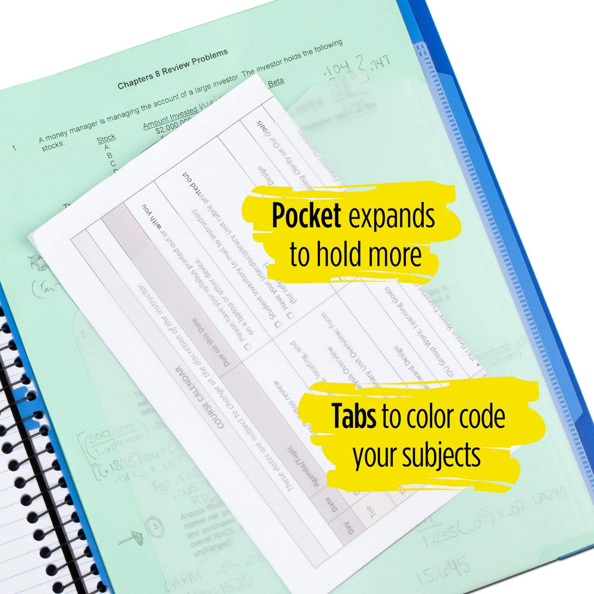 Five Star Advance Spiral Notebook, 1 Subject, College Ruled Paper, 100 Sheets, 11" x 8-1/2", Blue