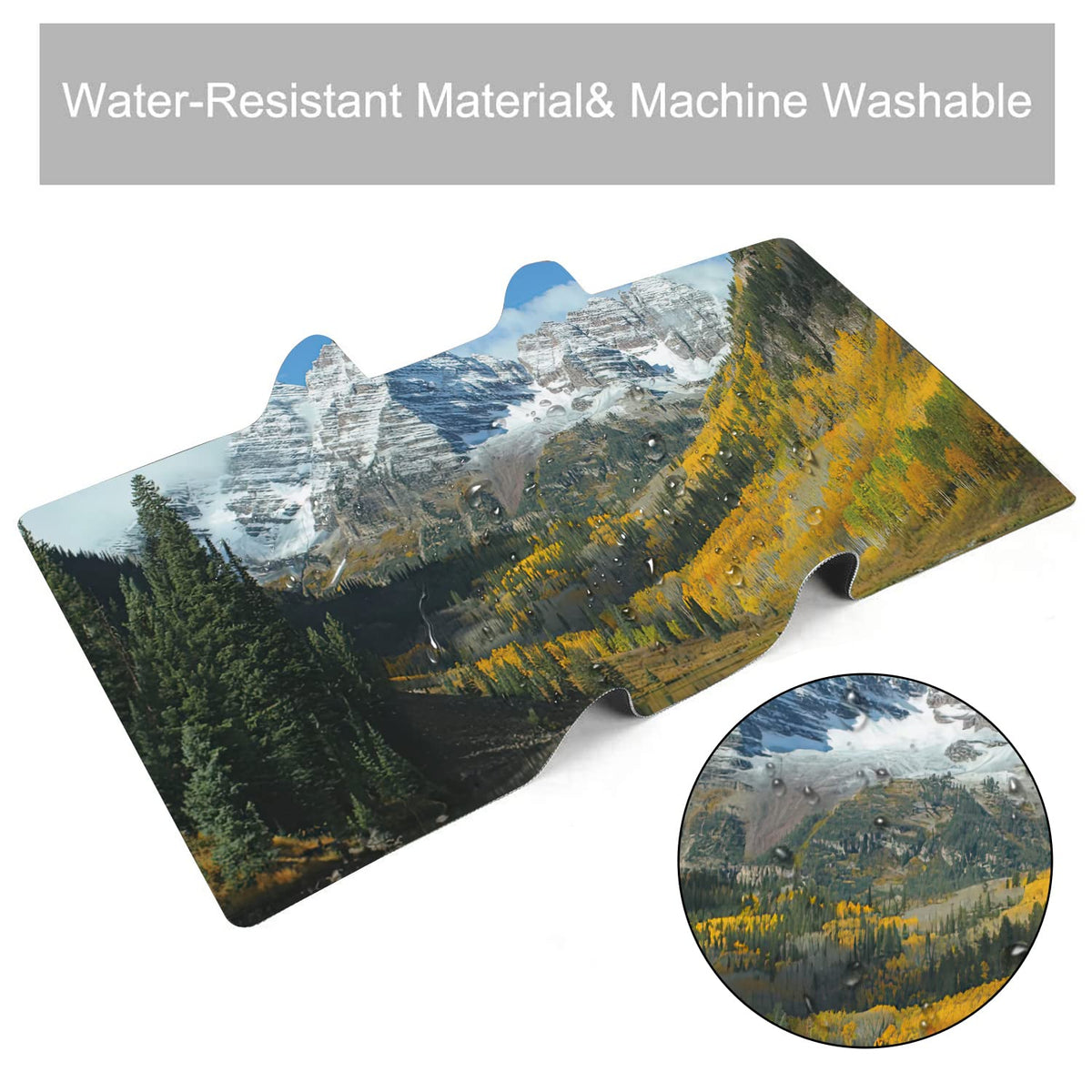Maroon Bells Peaks and Golden Aspens Extended Gaming Mouse Pad Large Desk Mat with Non-Slip Rubber