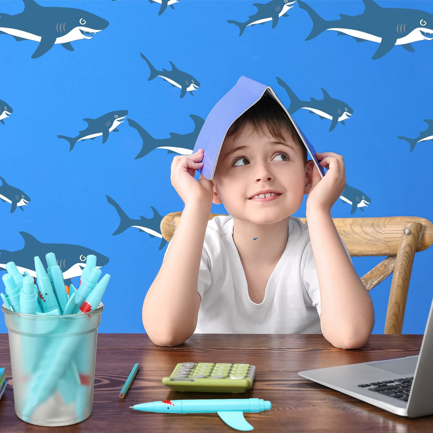 Sinmoe Shark Pens for Kids Cute Fun Pens Bulk Plastic Novelty Shark Pencil Back to School Sharks