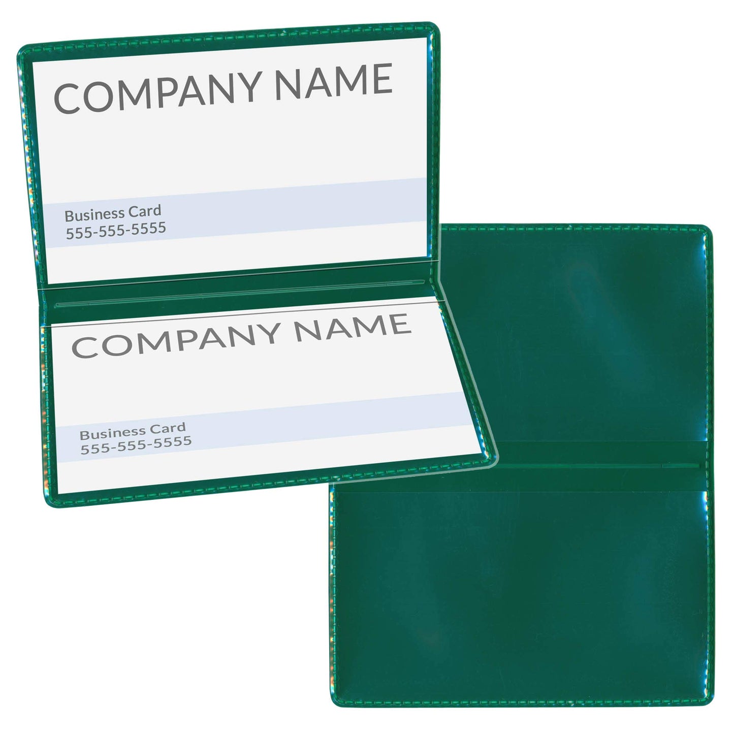 StoreSMART - Green Folding Business Card Holders - 20 Pack - Polypropylene Plastic (RPP2915G-20)