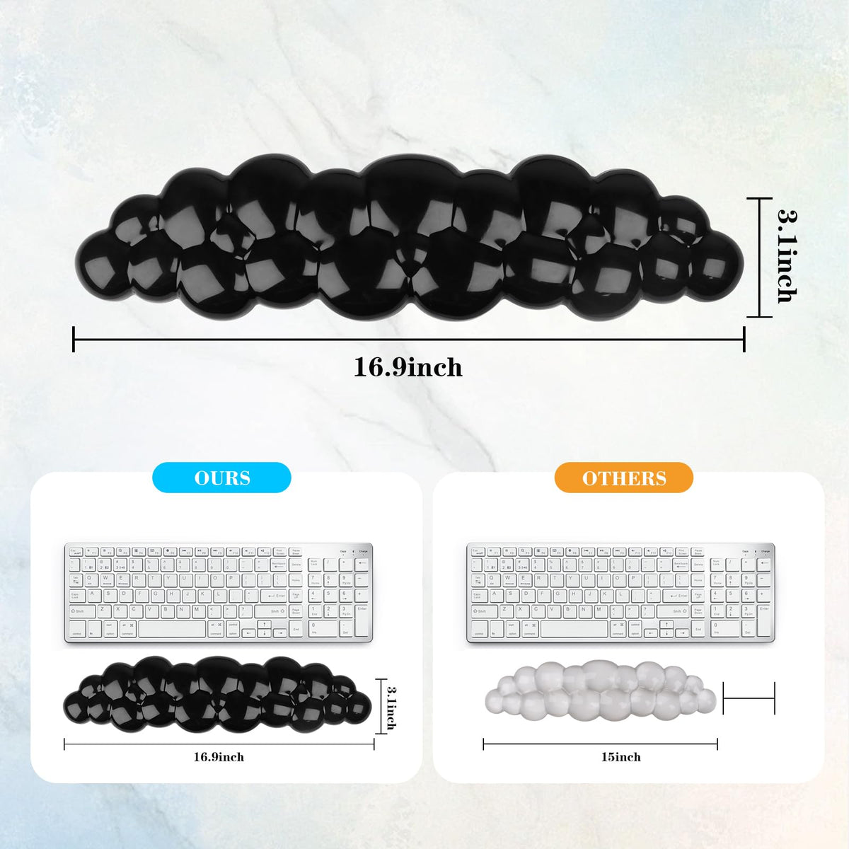 Gel Cloud Keyboard Wrist Rest, Cute Wrist Support and Arm Support Keyboard Rest for Keyboard Typing