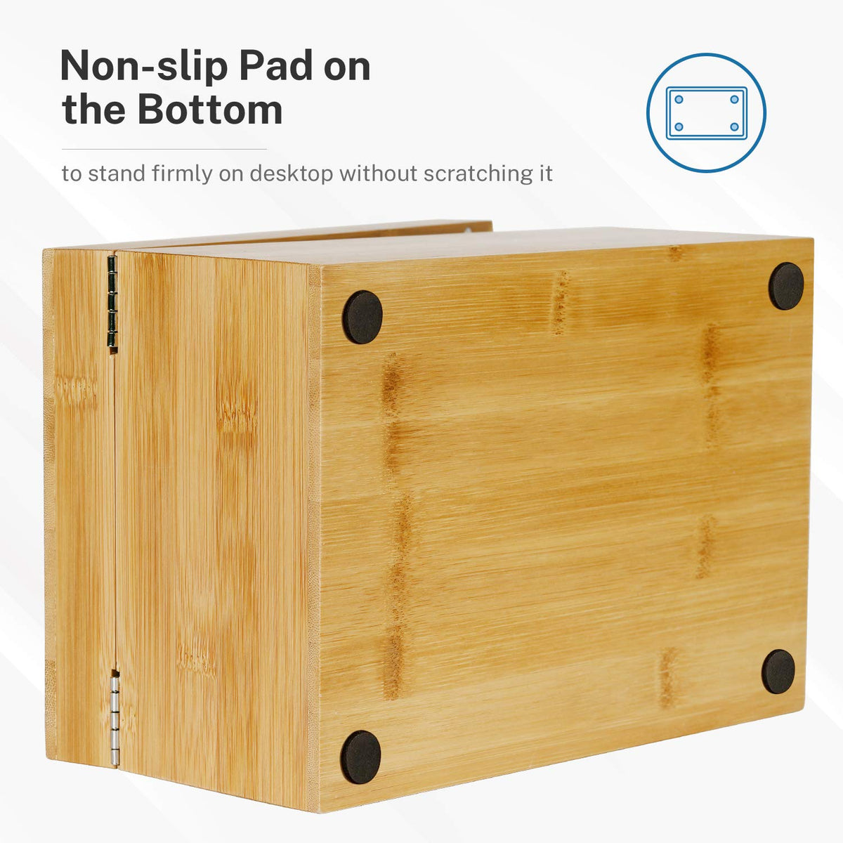 MaxGear Bamboo Business Card Organizer for 4" x 6" Cards