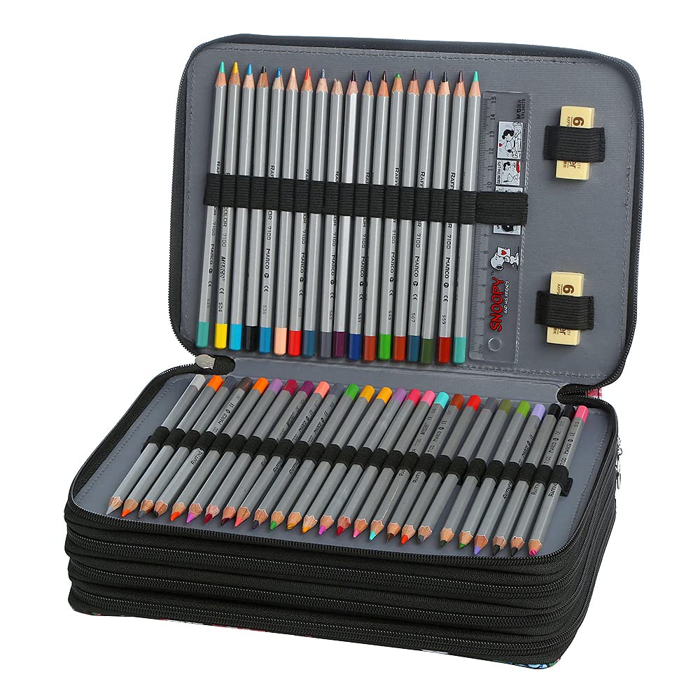 Lbxgap 200 Slots Colored Pencil Case Organizer, 4 Layer Bag