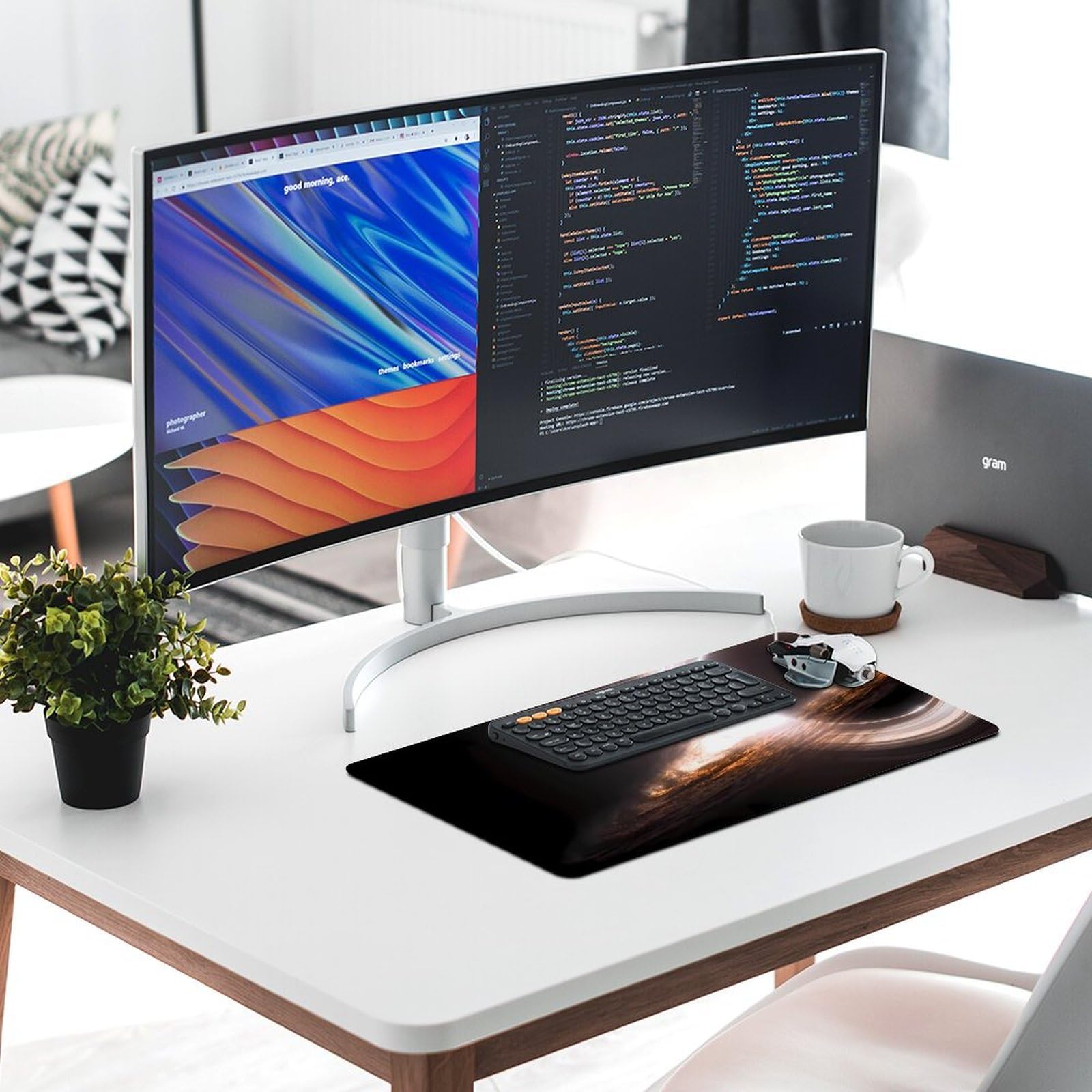 Keebik Gaming Mouse Pad, Interstellar Gargantua Black Hole Mouse Pad Large Extended Computer Mouse