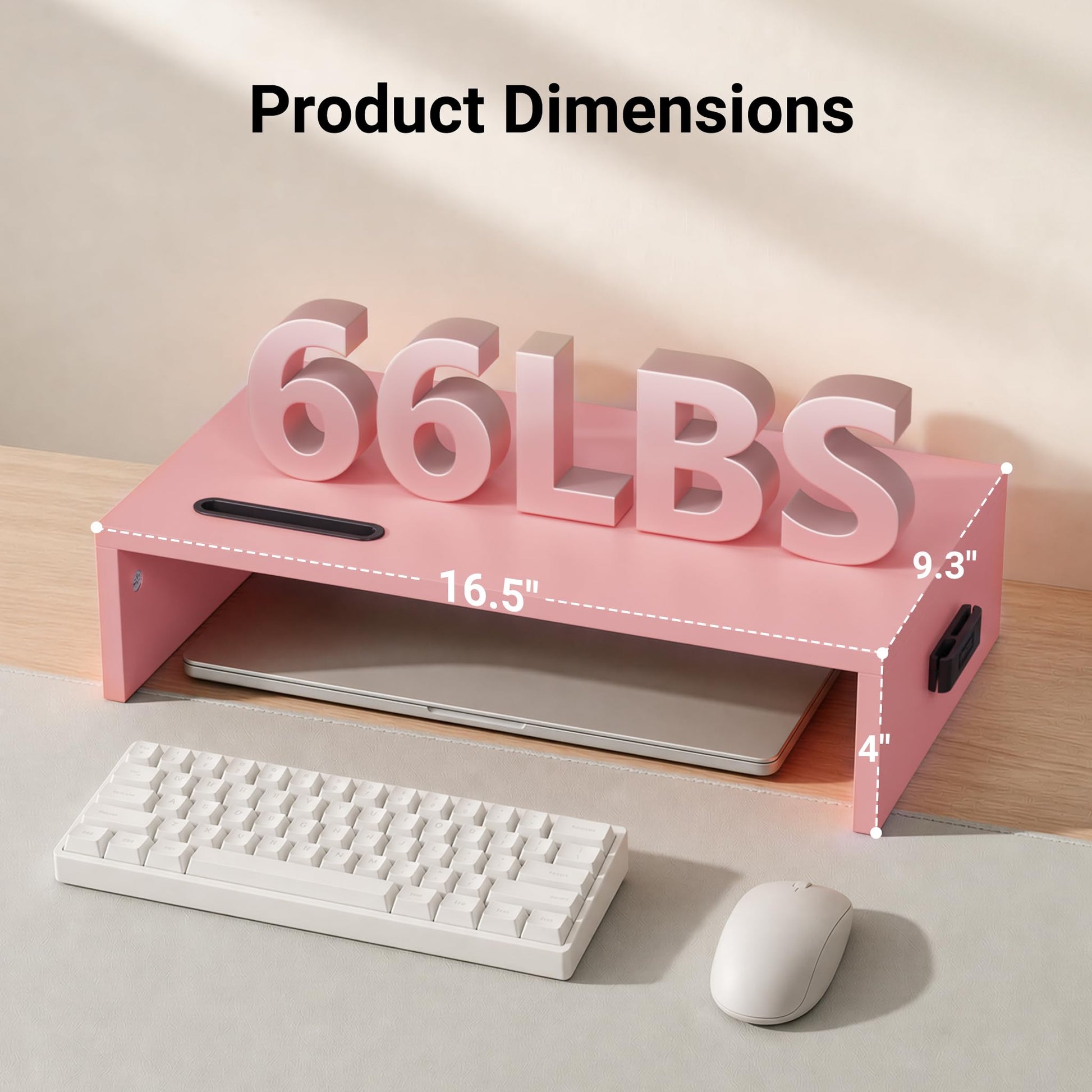 BONTEC Monitor Stand Riser with Cellphone Holder & Cable Management