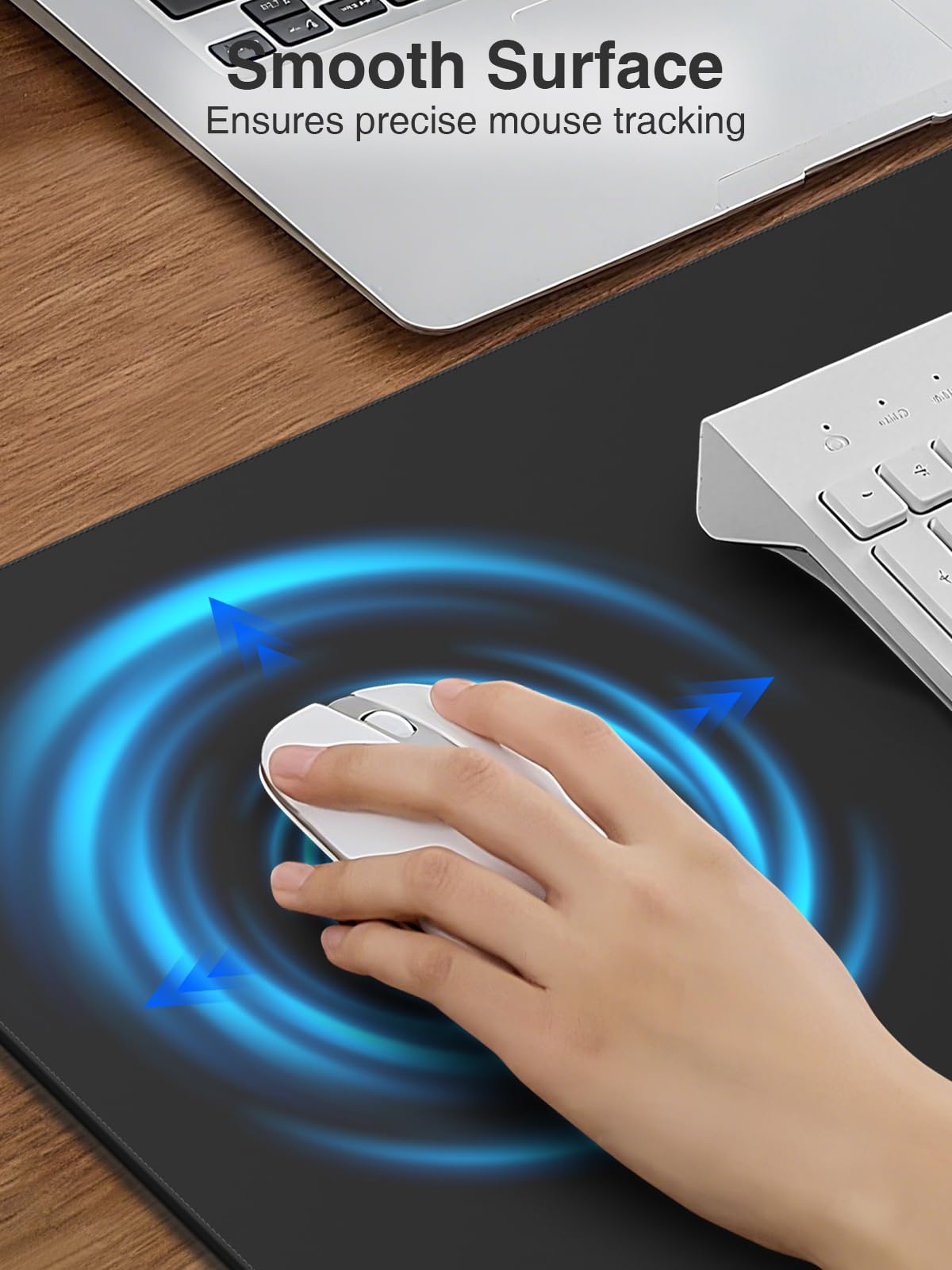 Magnetic Wireless Charging Mouse Pad, 31.5"x15.8" Large Desk Mat