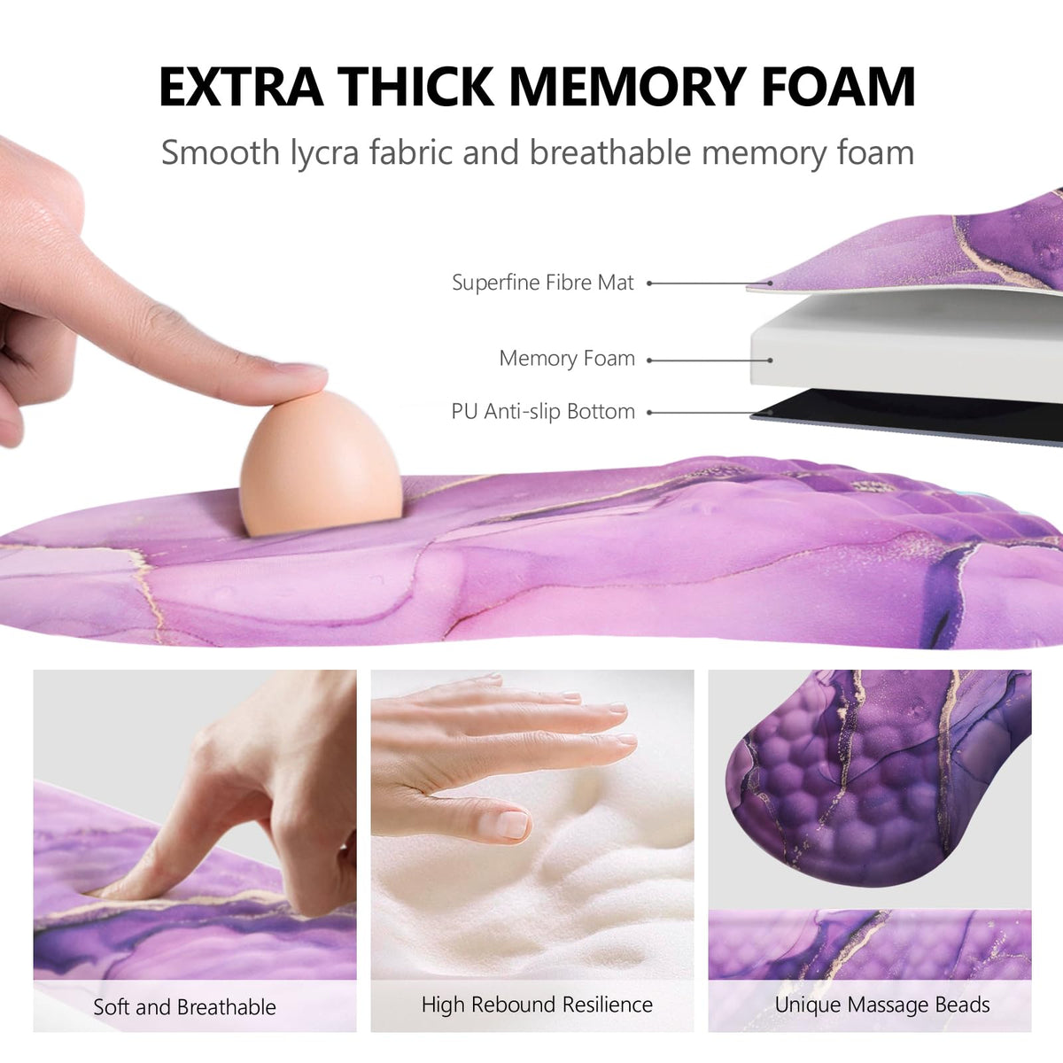 Laokiiy Ergonomic Mouse Pad with Wrist Support and Keyboard Wrist Rest Set