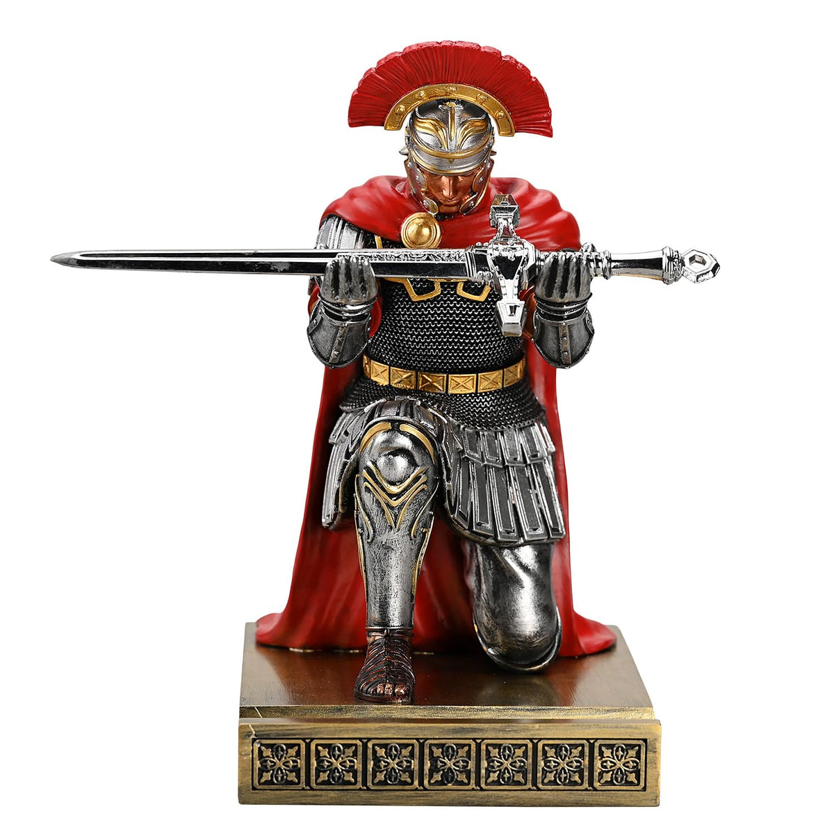 HDMbigmi Centurion Cloak Warrior Pen Holder Phone Stand for Desktop Silver