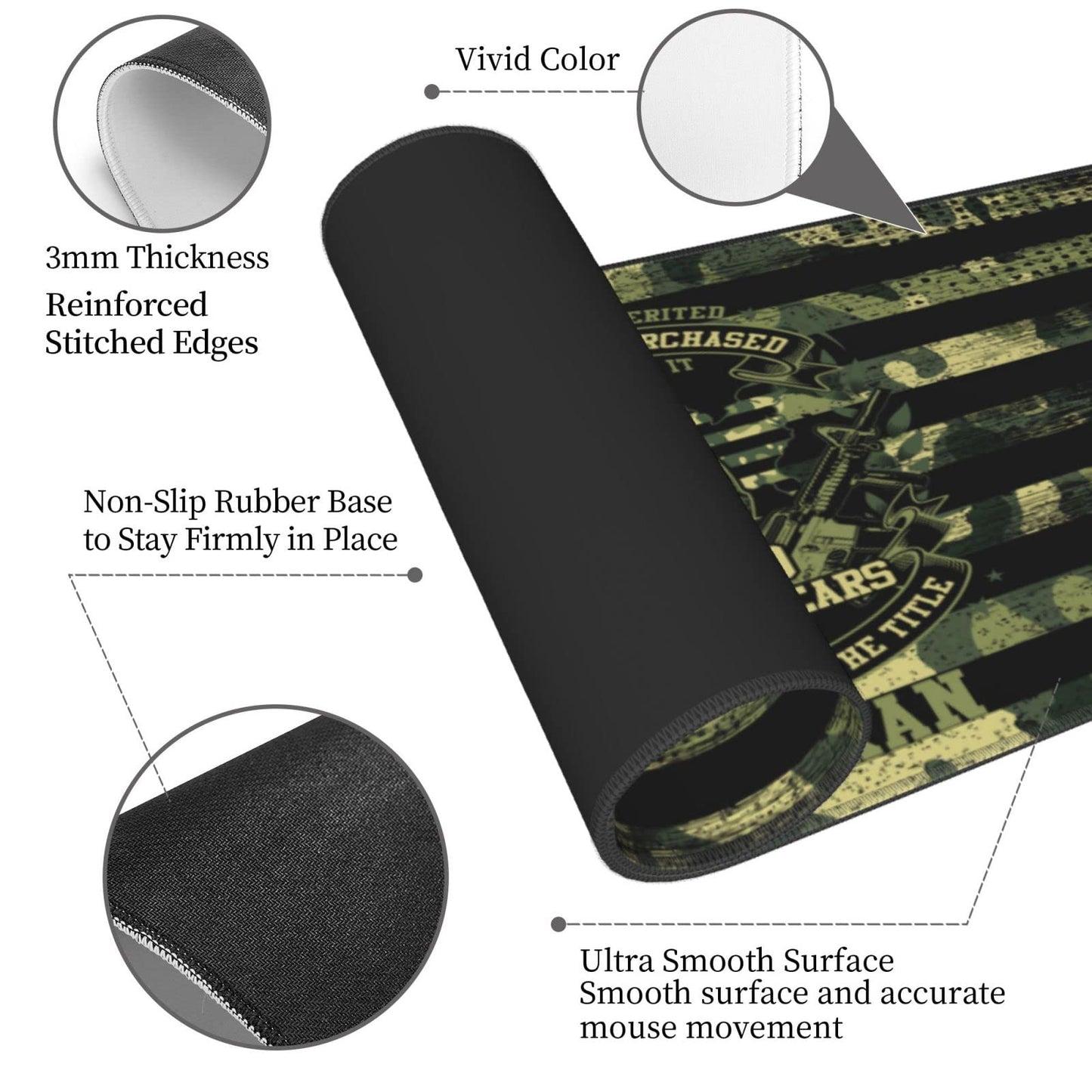 Sigouyinei Extra Large Desk Pad 31.5x12in Office Gaming Non-Slip Mouse Pad