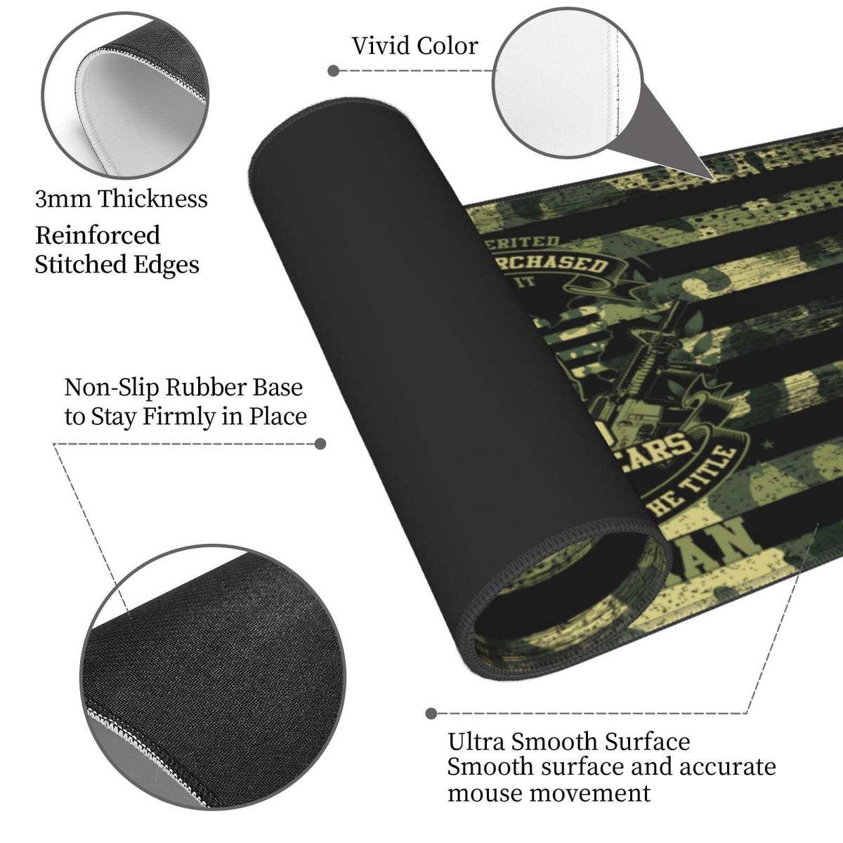 Sigouyinei Extra Large Desk Pad 31.5x12in Office Gaming Non-Slip Mouse Pad