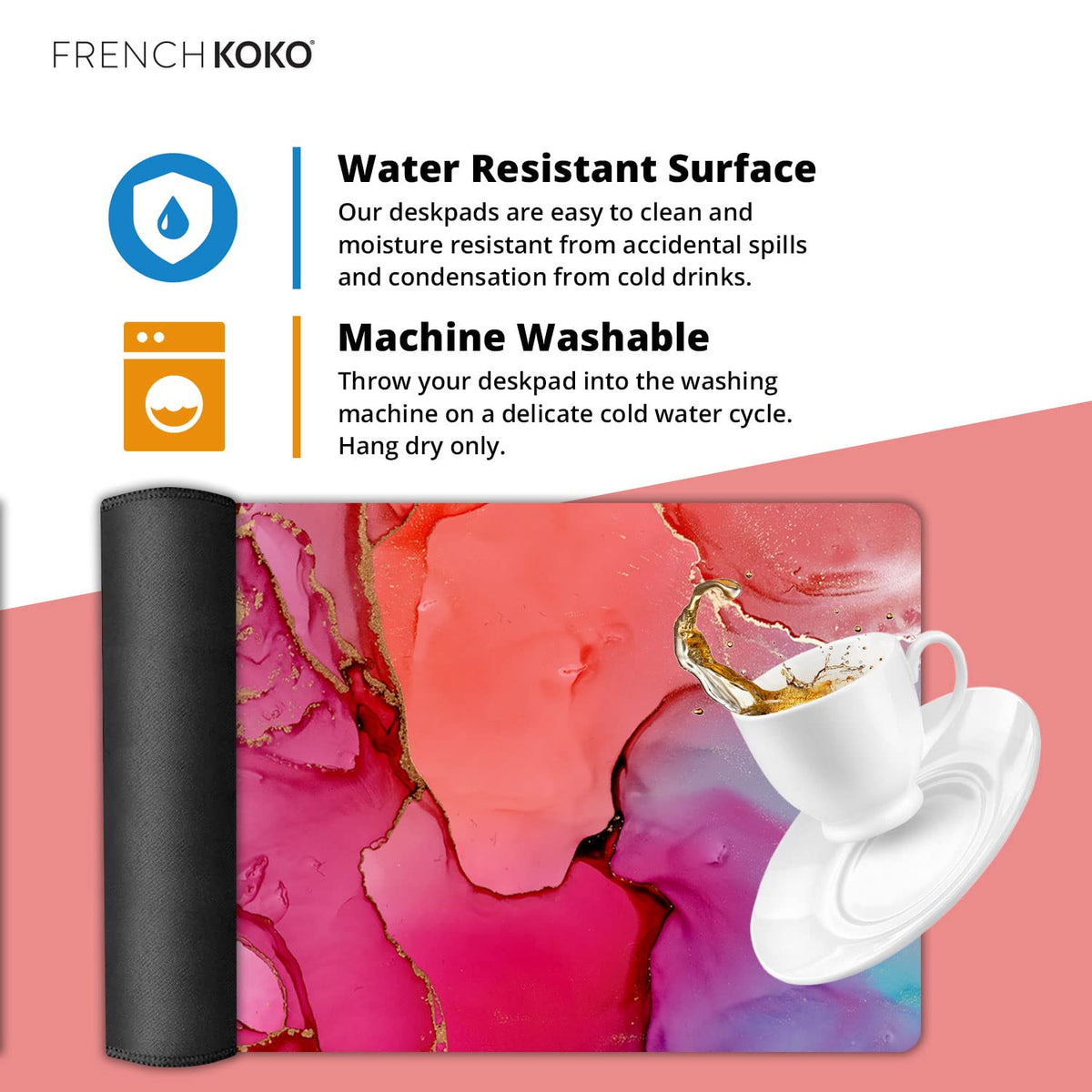 French KOKO Large Mouse Pad Desk Mat Protector Keyboard Pad Desktop Office School Decor Big