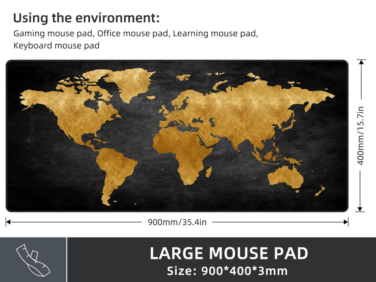 Rinaze Mouse Pad Desk Mat, Multifunctional Large Gaming Mousepad, Office Desk Pad with Washable
