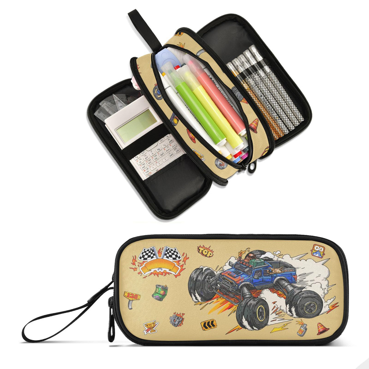 XUWU Truck Large Capacity Pencil Case Pencil Pouch Pen Box