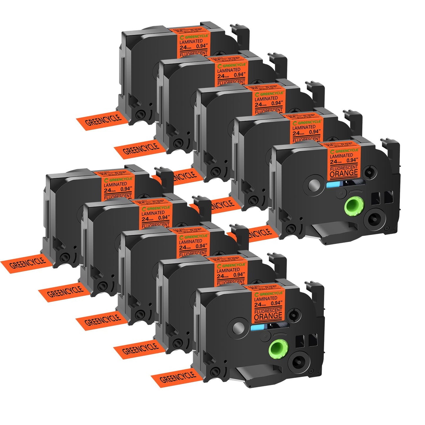 GREENCYCLE Compatible for Brother P-Touch TZe-B51 TZ-B51 24mm 0.94 Laminated Label Tape Black on