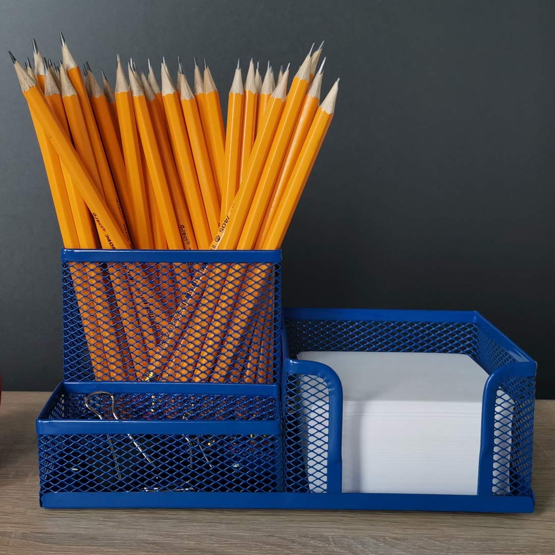 Leviatan Desk Organizer | Metal Desk Organizer | Office Pen Holder | Desk Organizer with Mesh Note