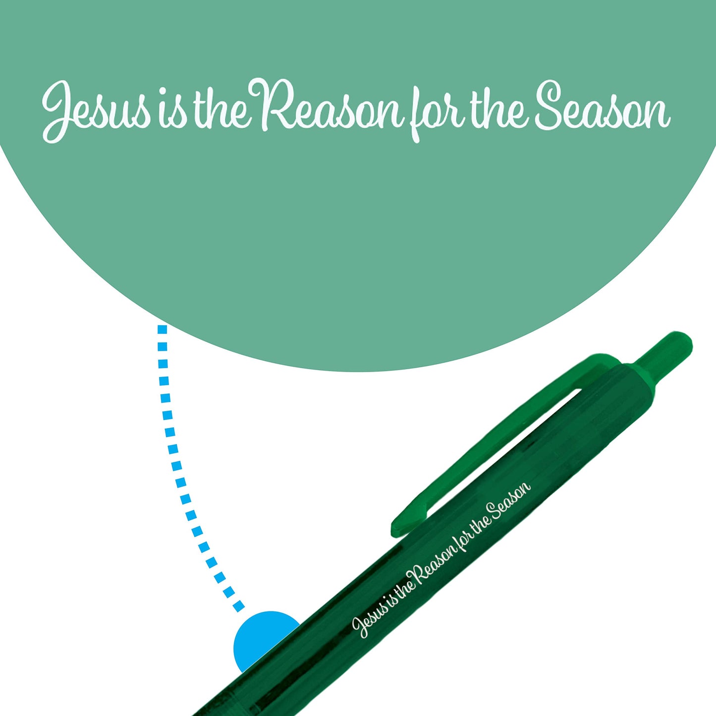 Greeting Pen Christmas Religious Pens-3 Designs Translucent 12 Pen Set 46003
