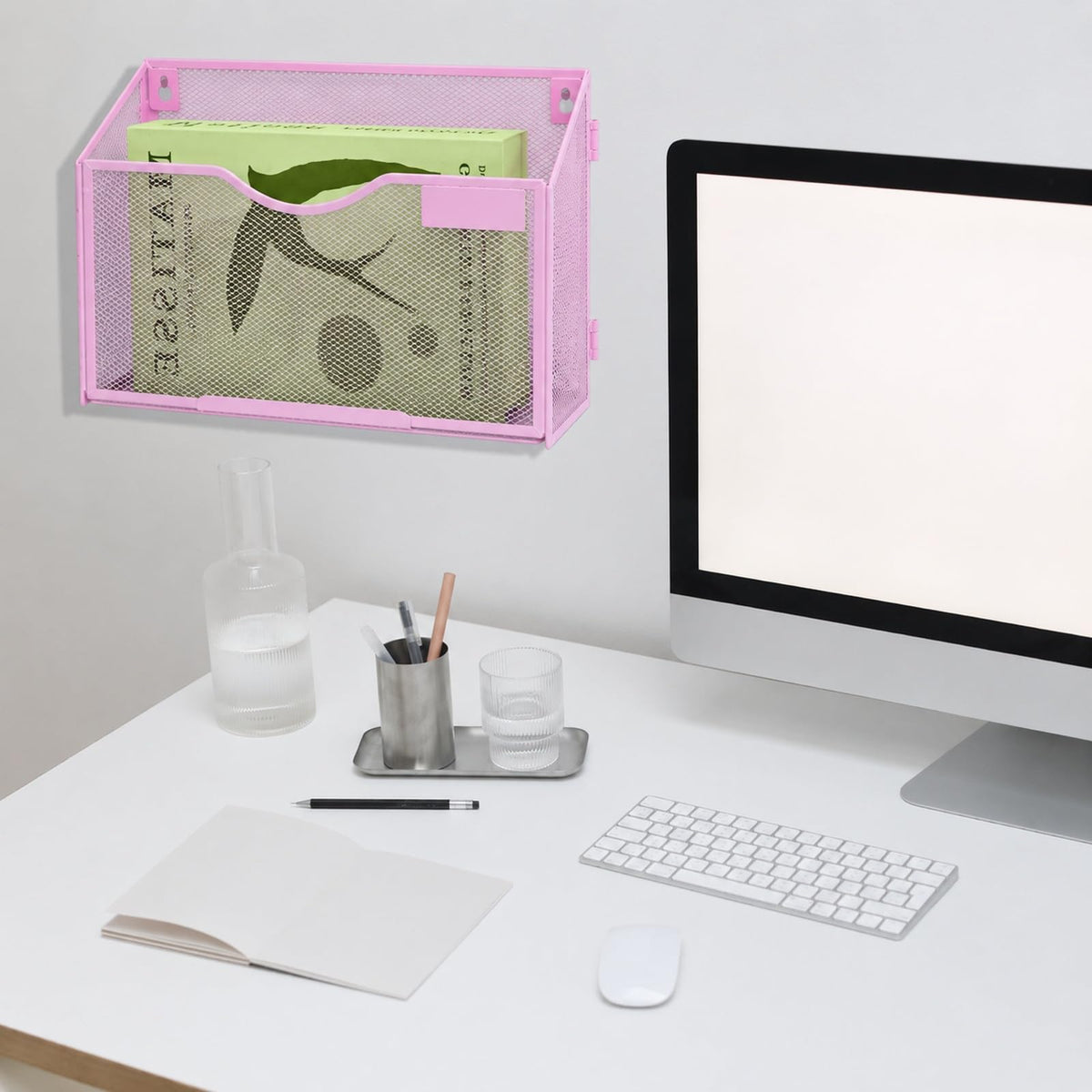ideallife 1 Pocket Mesh Wall File Holder Organizer Office Hanging File Folder Magazine Rack