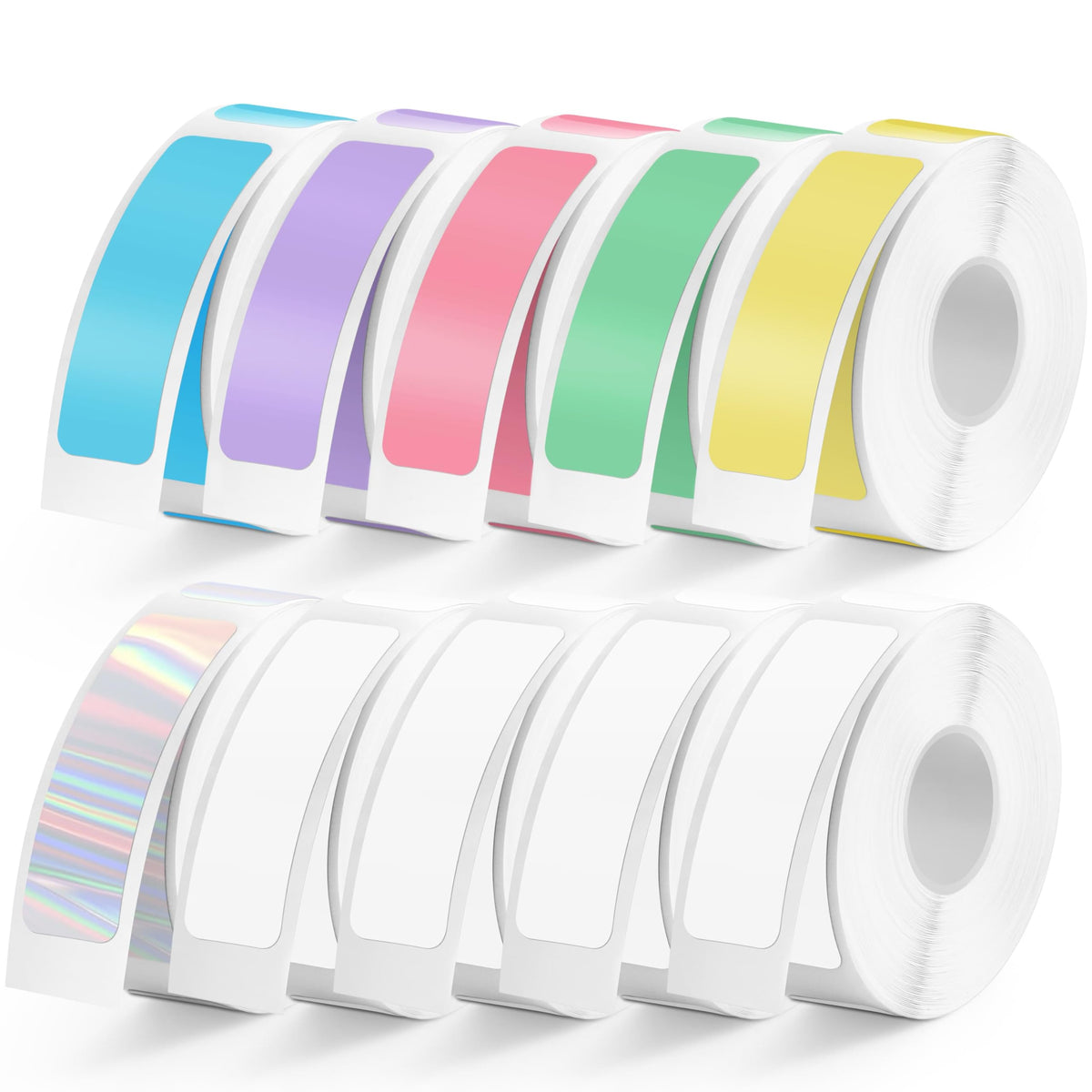 1600 Pcs Colored MIARALA D30 Label Tape 12mm×40mm(0.47"x1.57") 10 Rolls