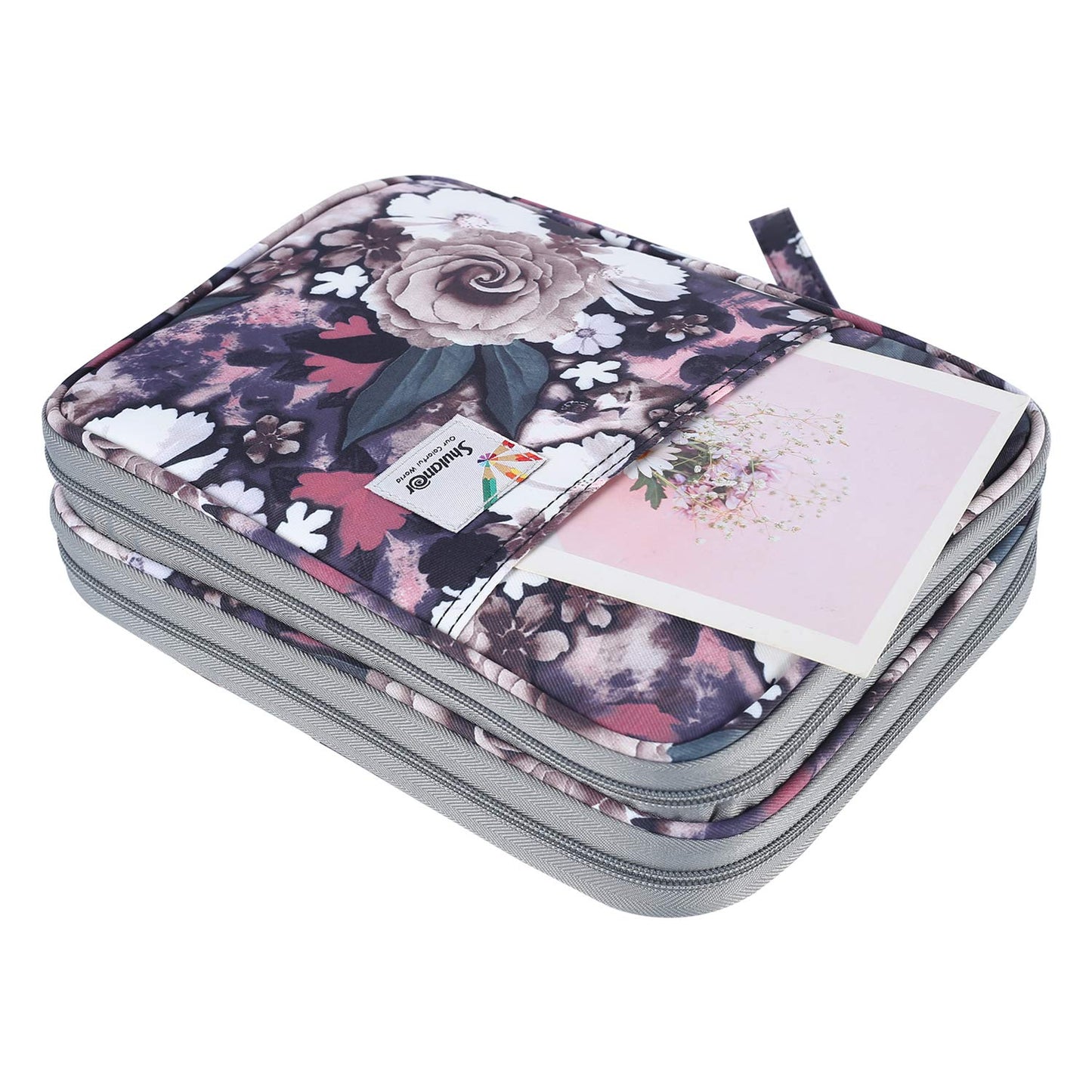 Shulaner Colored Pencil Case Slot Holds 192 Pencils or 144 Gel Pens with Zipper Closure Large
