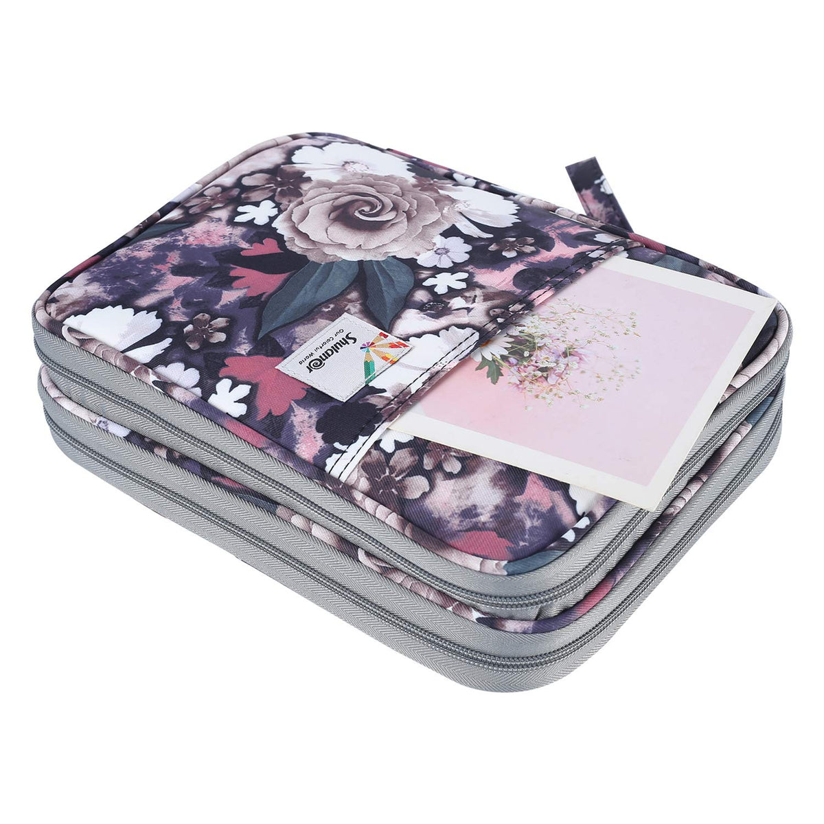Shulaner Colored Pencil Case Slot Holds 192 Pencils or 144 Gel Pens with Zipper Closure Large