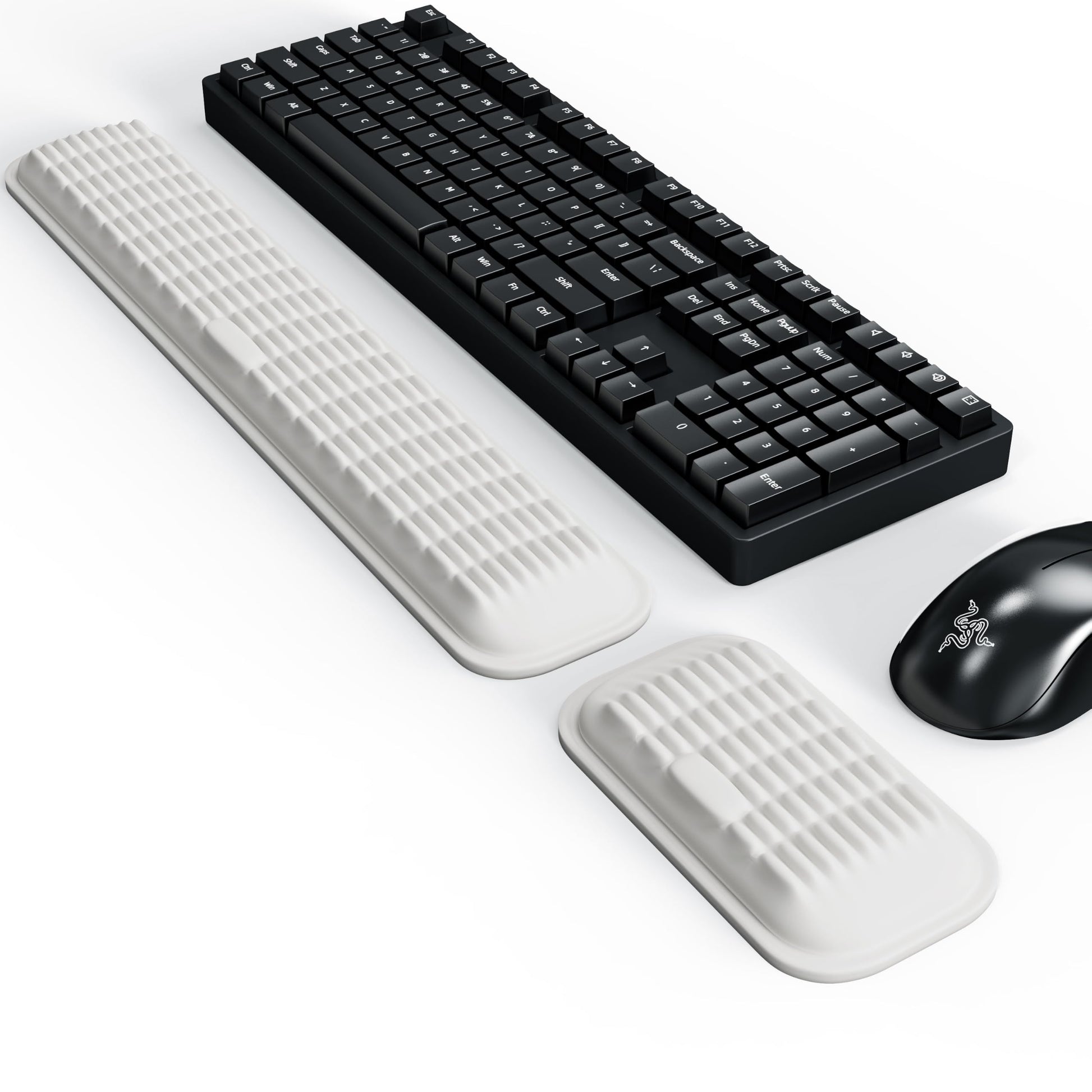 MEKASS Ergonomic Wrist Rest for Keyboard and Mouse, Soft Memory Foam Keyboard Wrist Rest Set with