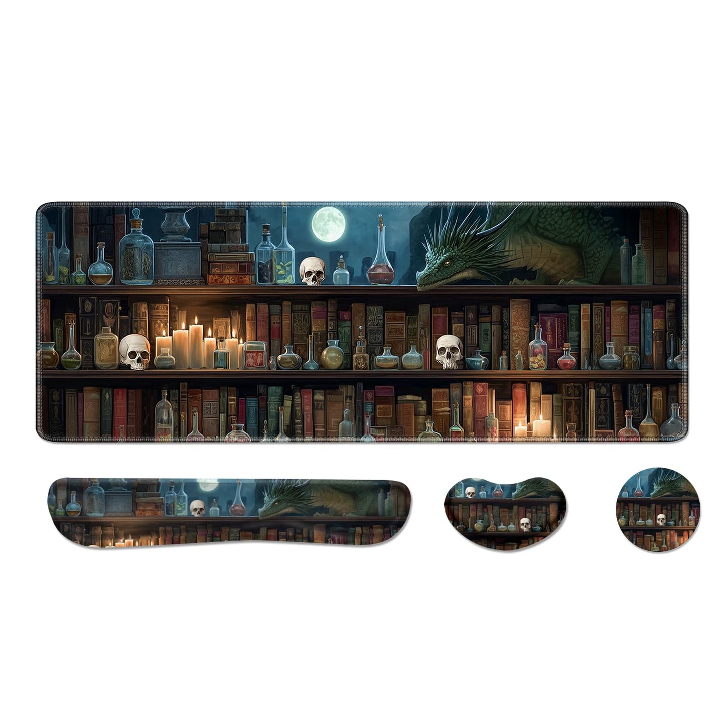 Desk Pad and Keyboard Wrist Rest, Large Mouse Pad + Keyboard Pad+Mouse Wrist Support, Non-Slip Desk