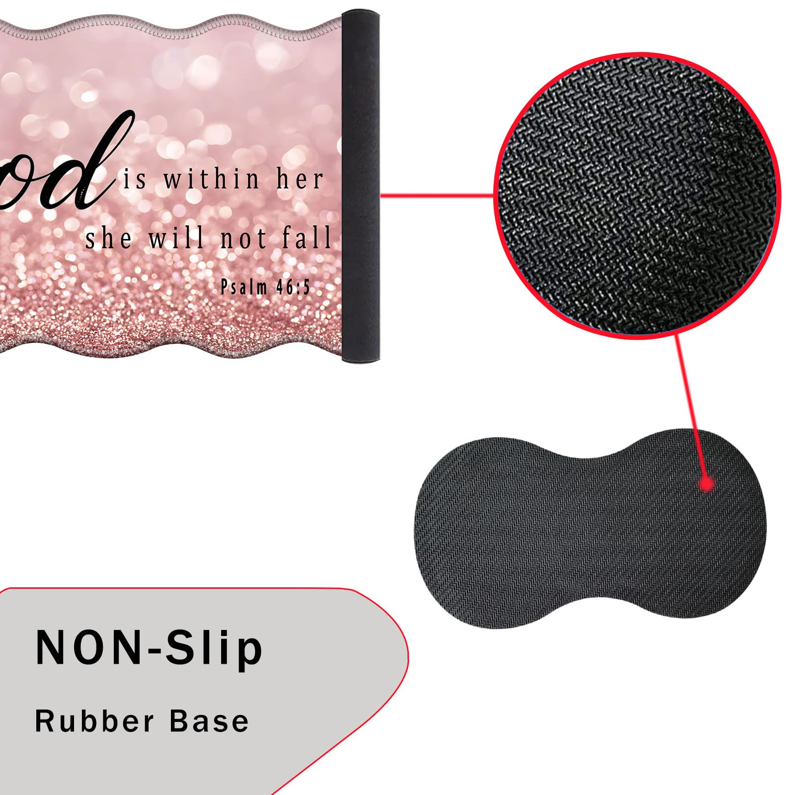 CICPLKSE Mouse Pad with Wrist Support + Desk Mat + Coaster 3 in 1 Set, XL Large Gaming Mousepad