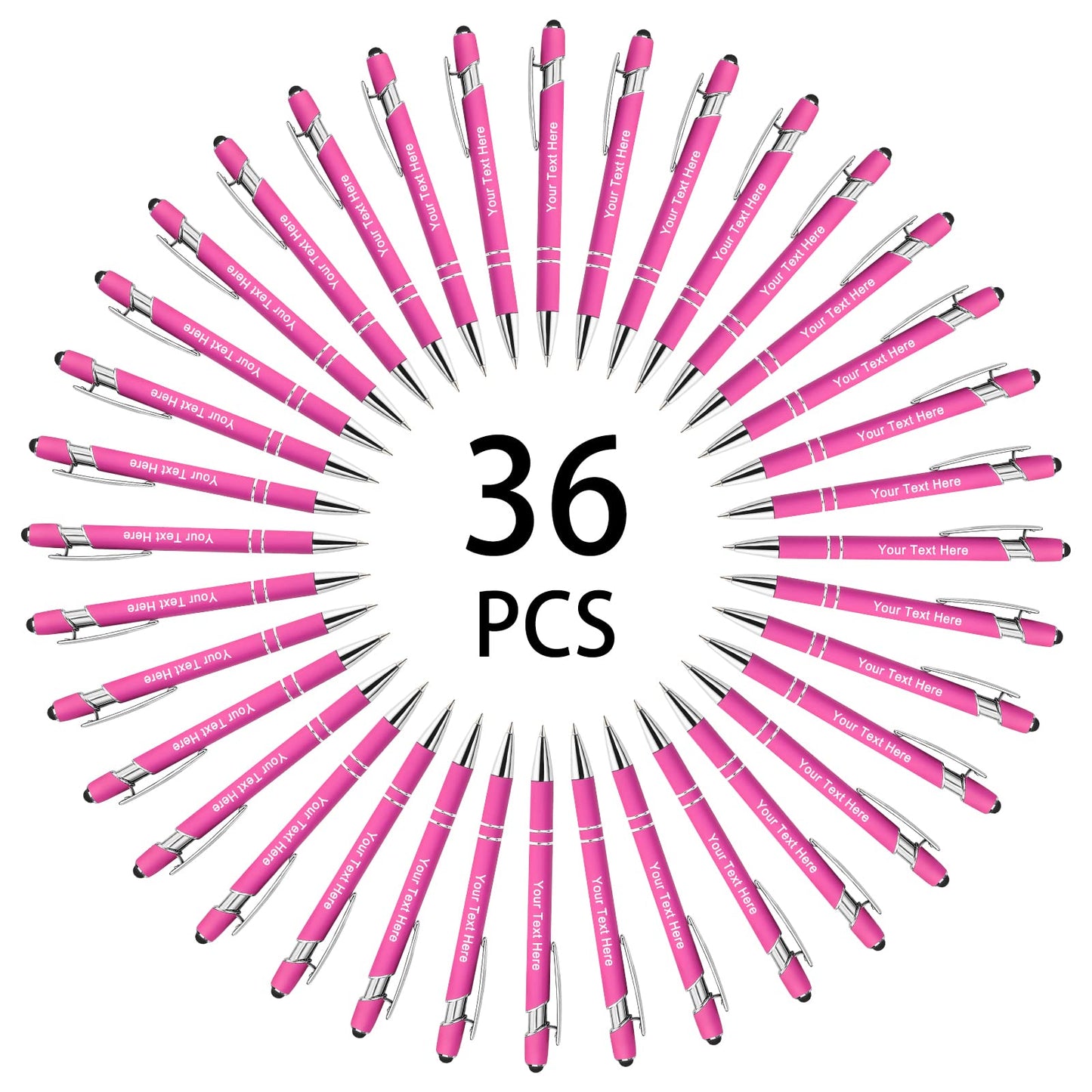 Hapelf Up to 500 Bulk Personalized Pens Custom Engraved Ballpoint Pen with Stylus Tip Retractable