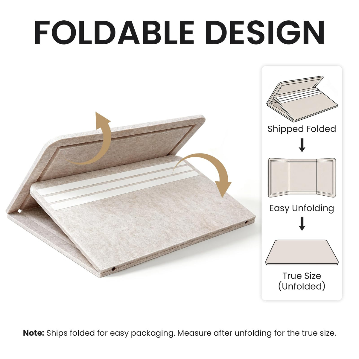 Large Bulletin Board, 35 X 17 Inches Felt Cork Board with 40 Pushpins, Foldable Felt Notice Pin