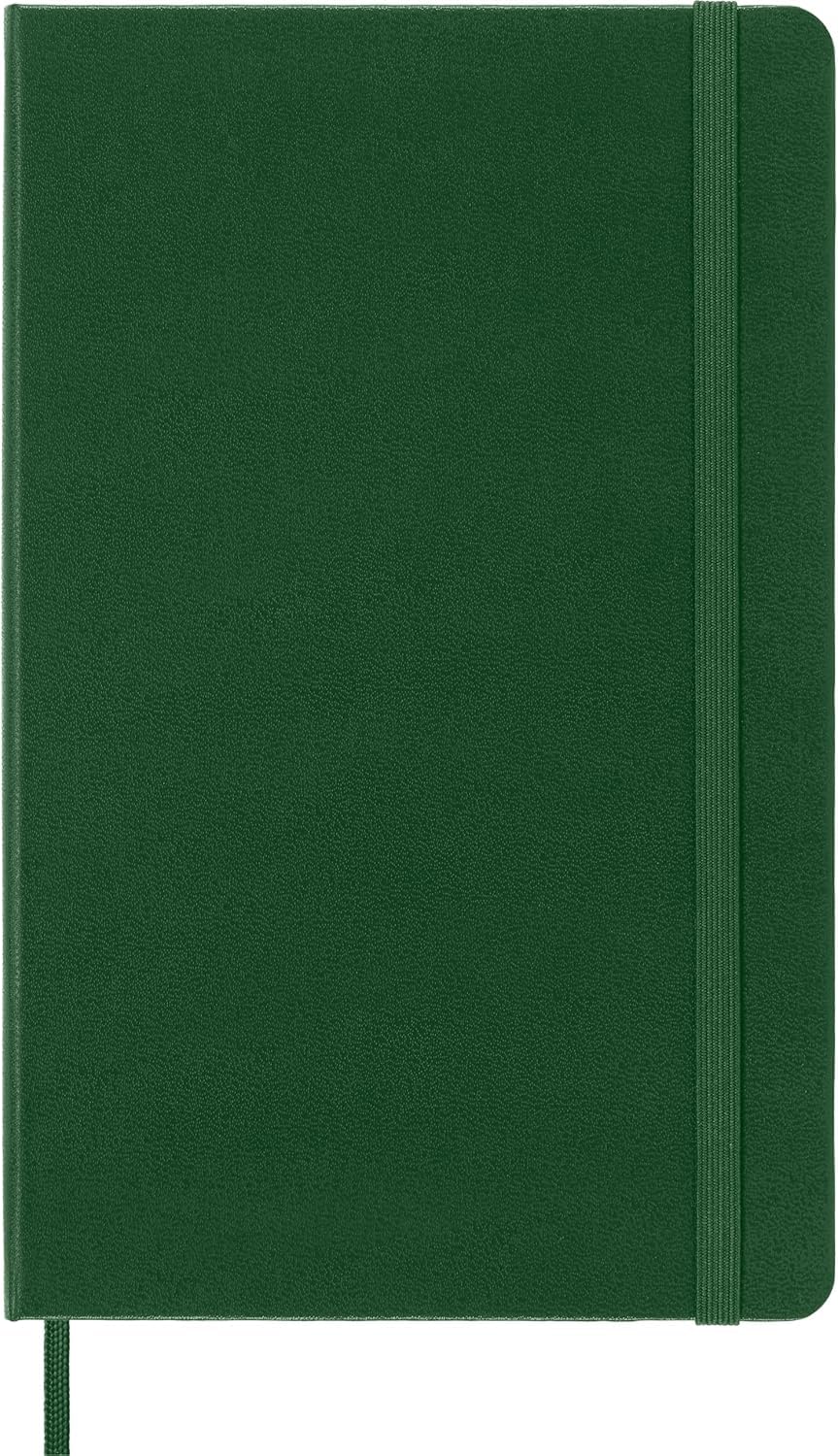 Moleskine Classic Notebook, Hard Cover, Large (5" x 8.25") Dotted, Myrtle Green, 240 Pages
