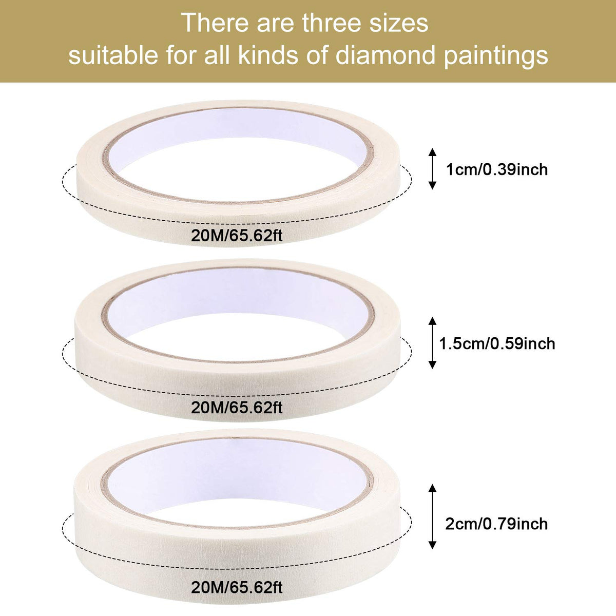 Outus 6 Rolls Diamond Painting Tape, Washi Tape for Diamond Art Painting