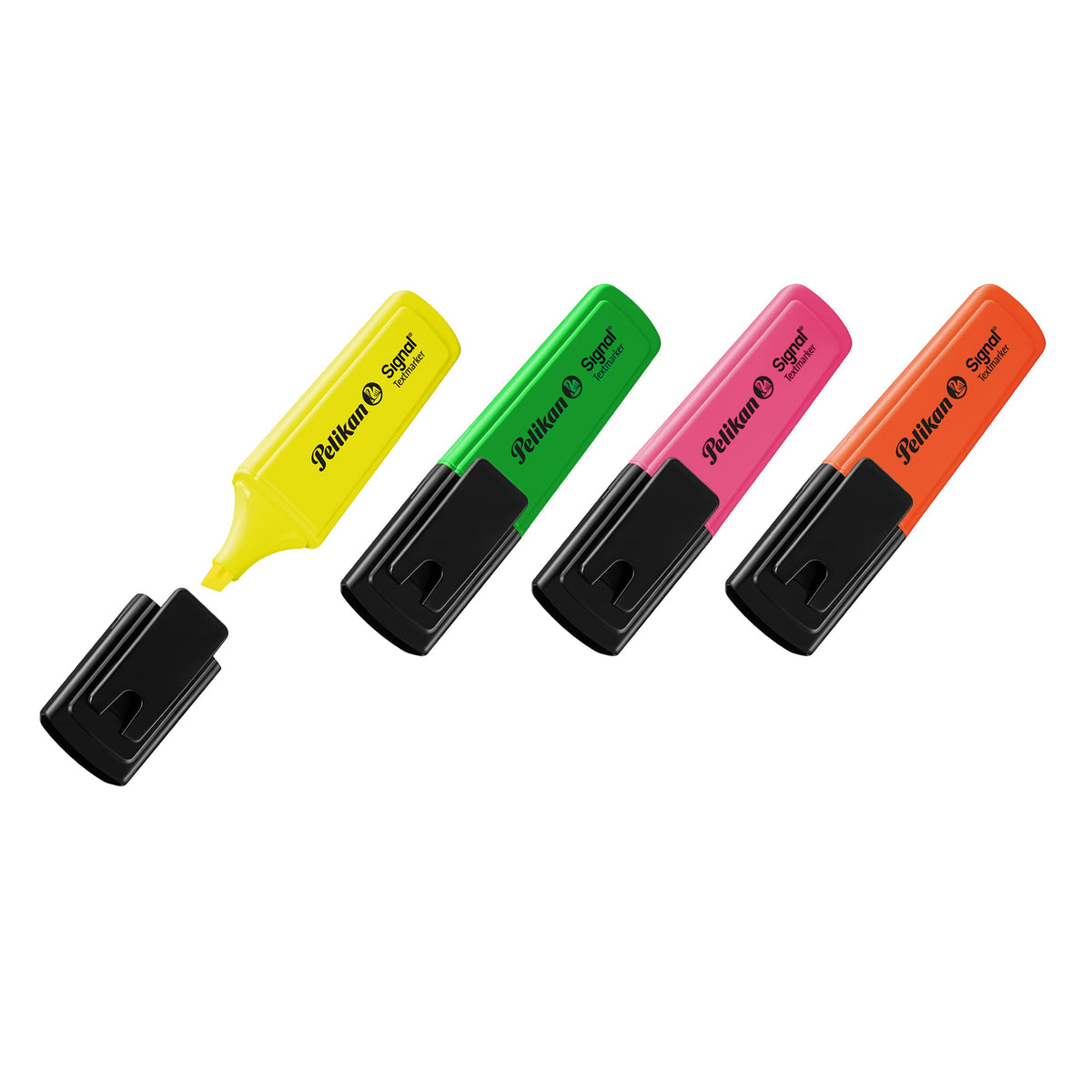 Pelikan Signal Highlighter, Blue, Assorted Colours, 4 Pieces in Polybag
